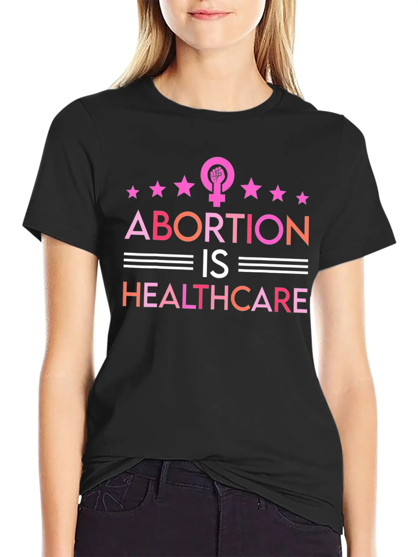 Abortion Is Healthcare Feminist Feminism Timeless Short Sleeve Tee – Comfy And Minimalist Design