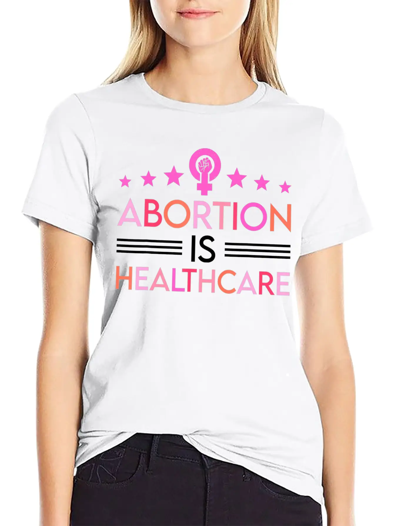 Abortion Is Healthcare Feminist Feminism Timeless Short Sleeve Tee – Comfy And Minimalist Design