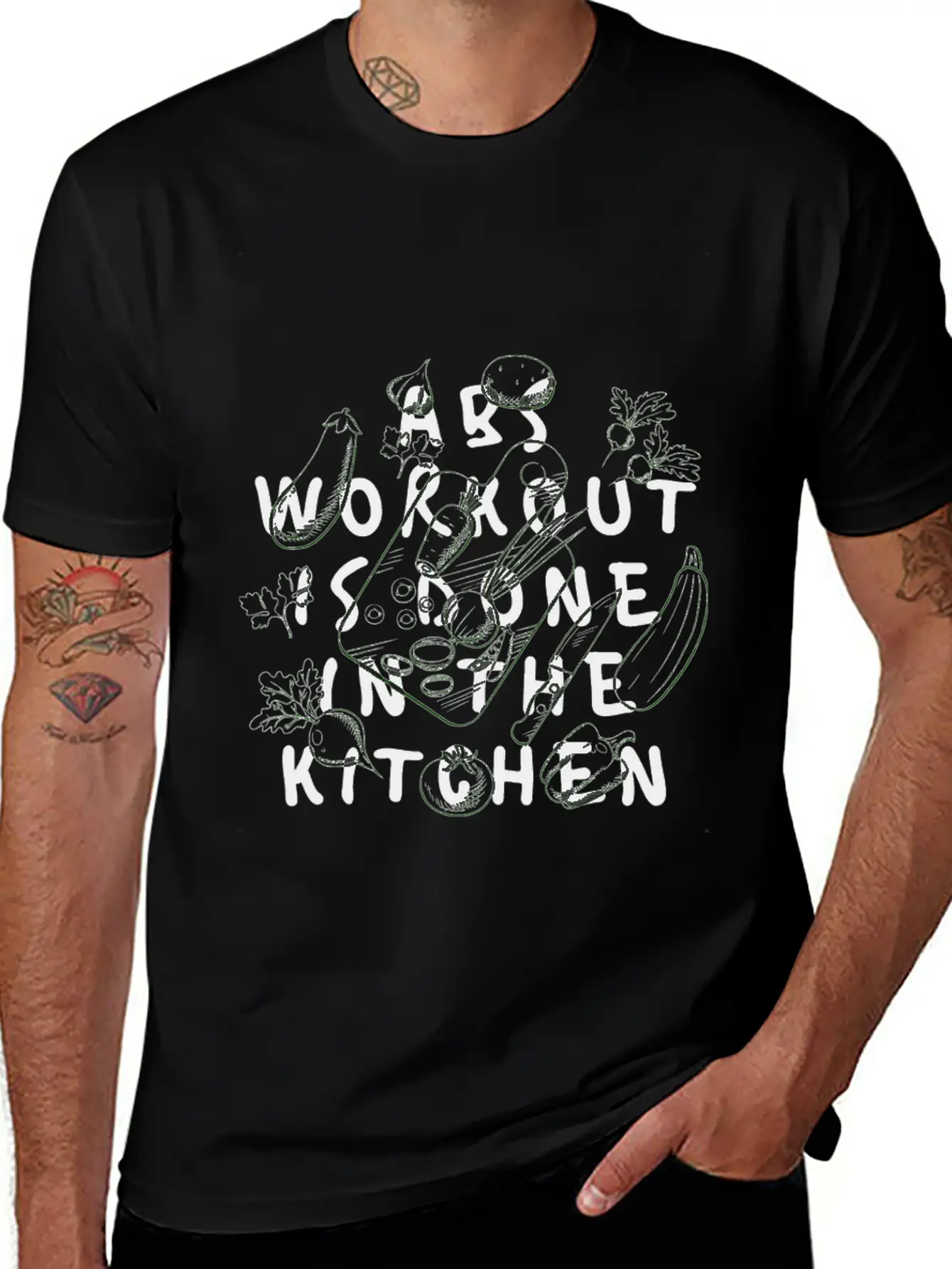 Abs Workout Classic Fit Graphic Tee For Daily Comfort – Unisex Cotton Shirt