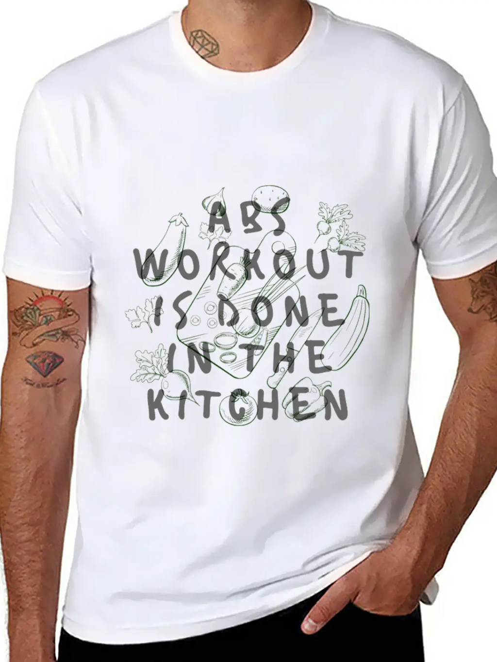 Abs Workout Classic Fit Graphic Tee For Daily Comfort – Unisex Cotton Shirt