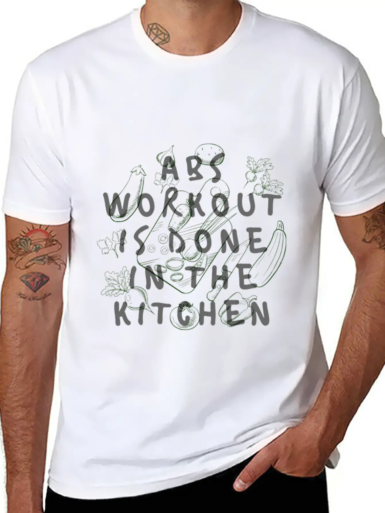 Abs Workout Classic Fit Graphic Tee For Daily Comfort – Unisex Cotton Shirt