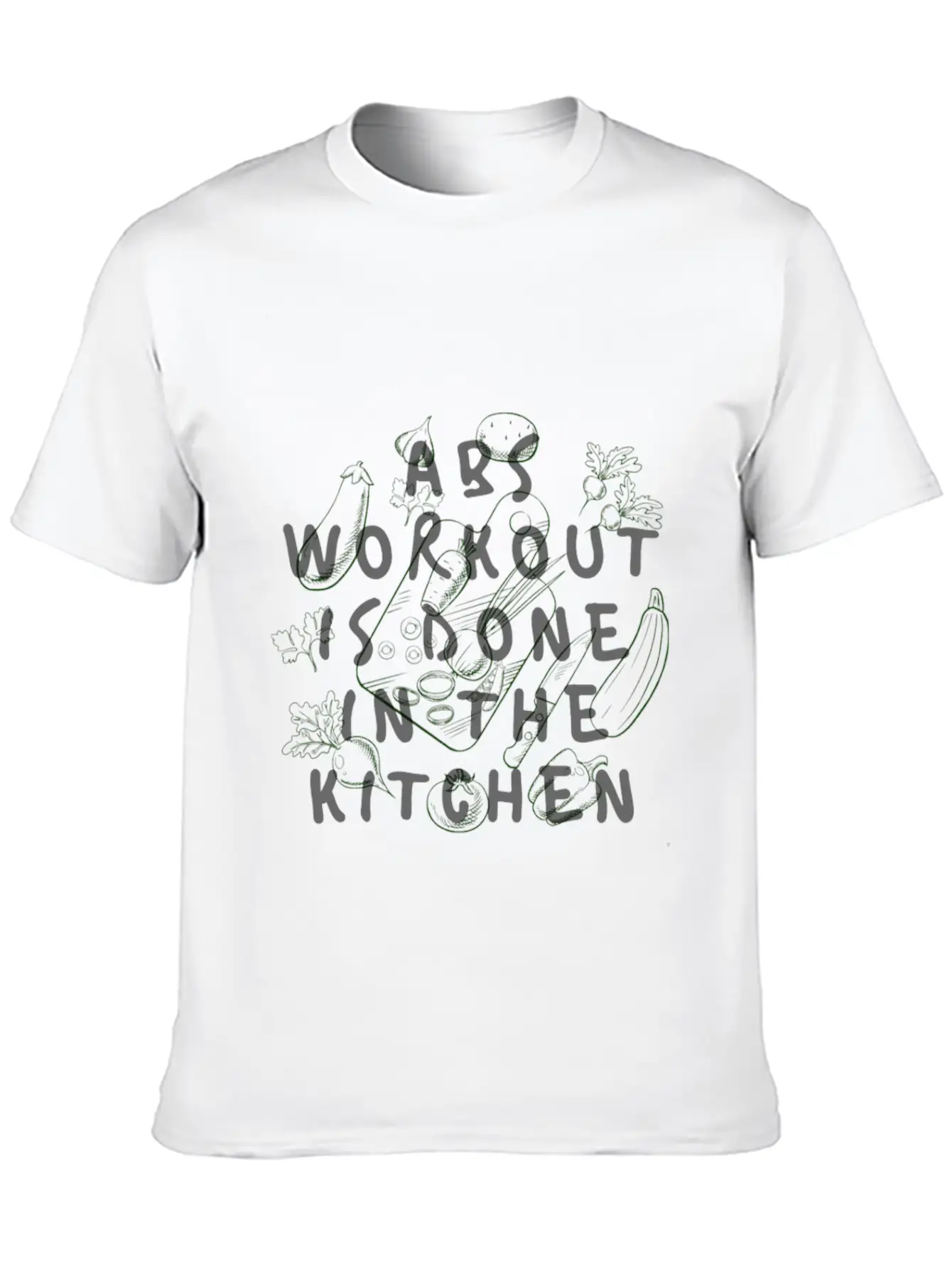 Abs Workout Classic Fit Graphic Tee For Daily Comfort – Unisex Cotton Shirt