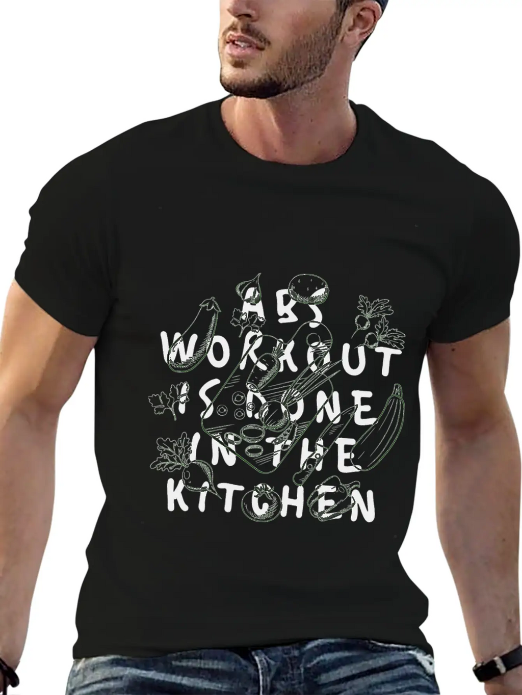 Abs Workout Classic Fit Graphic Tee For Daily Comfort – Unisex Cotton Shirt