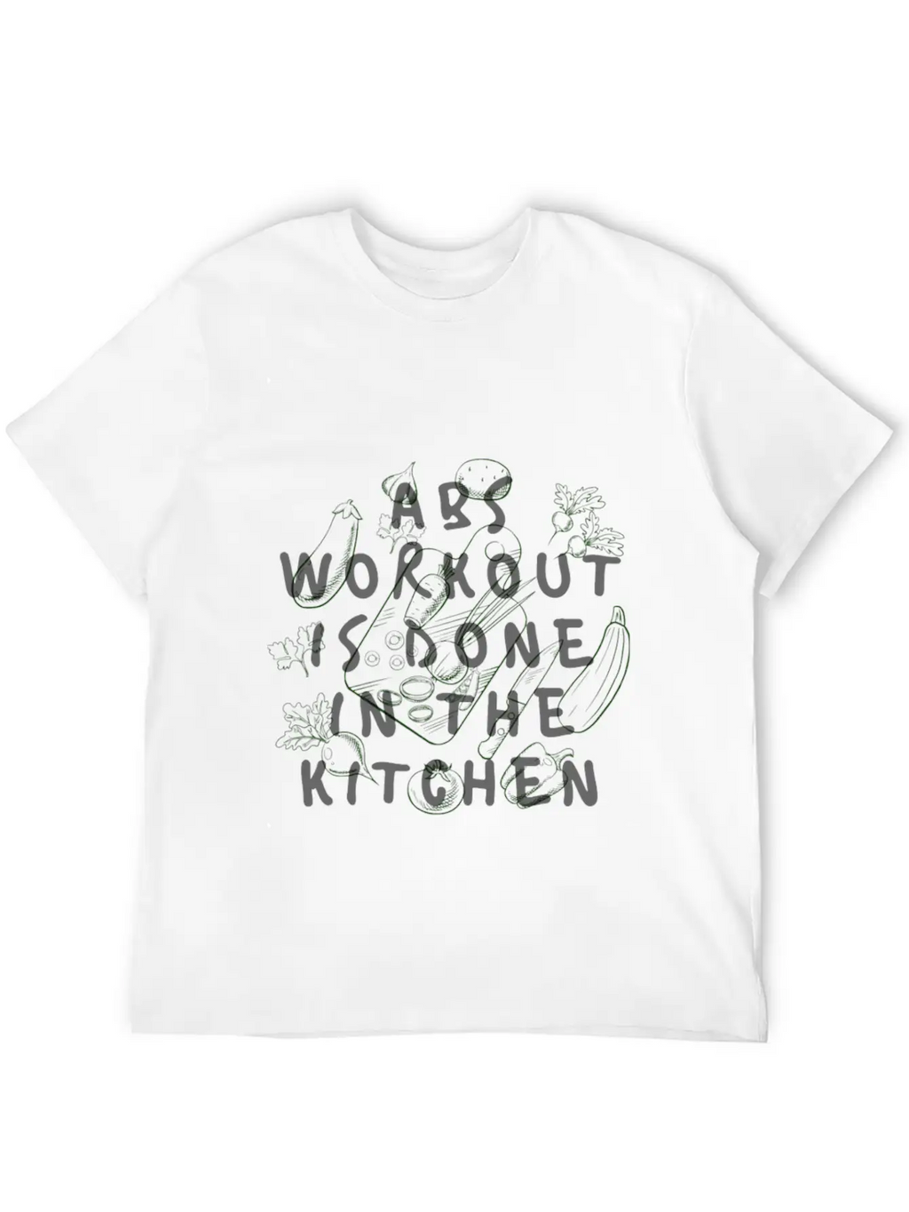 Abs Workout Classic Fit Graphic Tee For Daily Comfort – Unisex Cotton Shirt