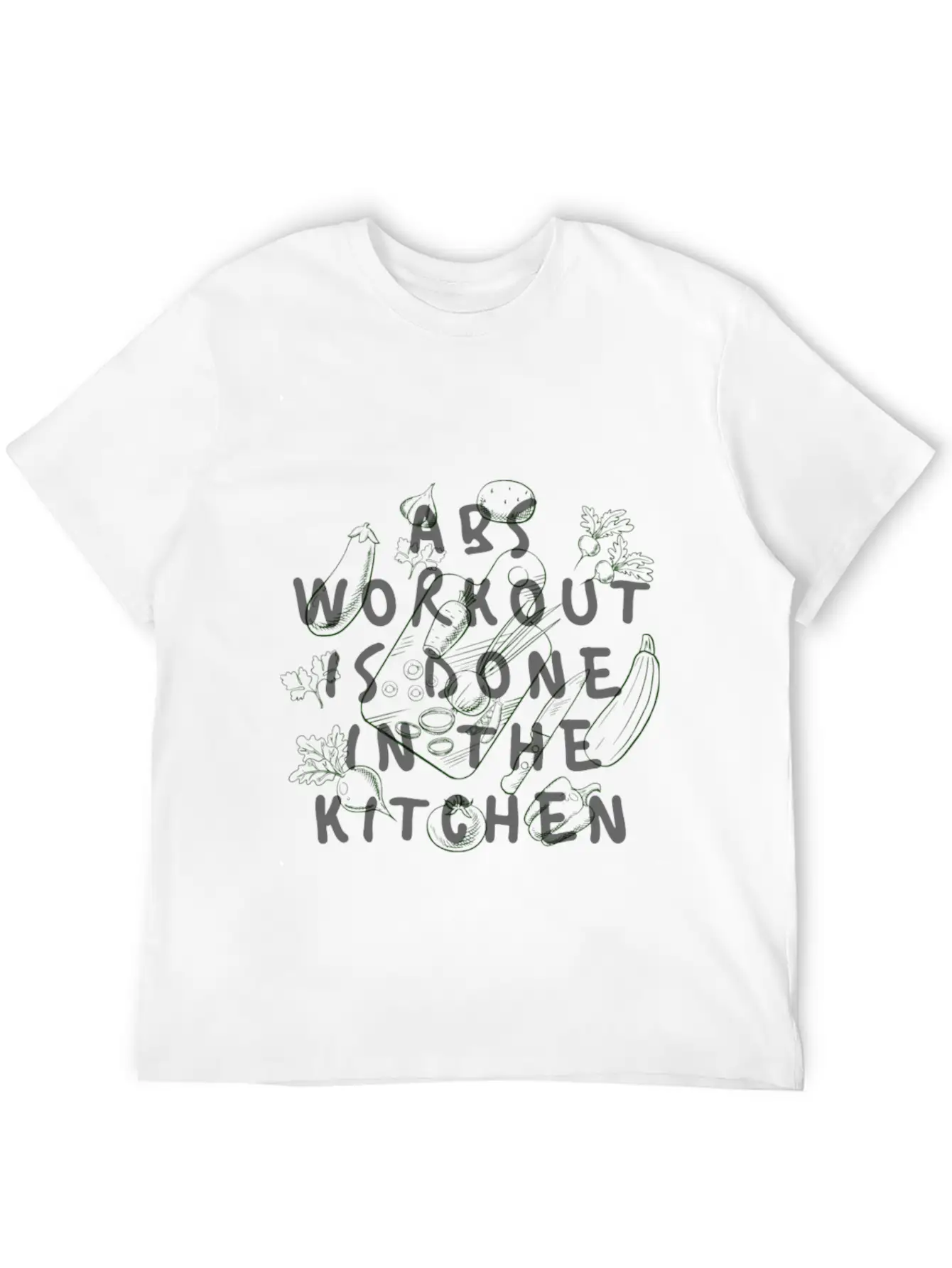 Abs Workout Classic Fit Graphic Tee For Daily Comfort – Unisex Cotton Shirt