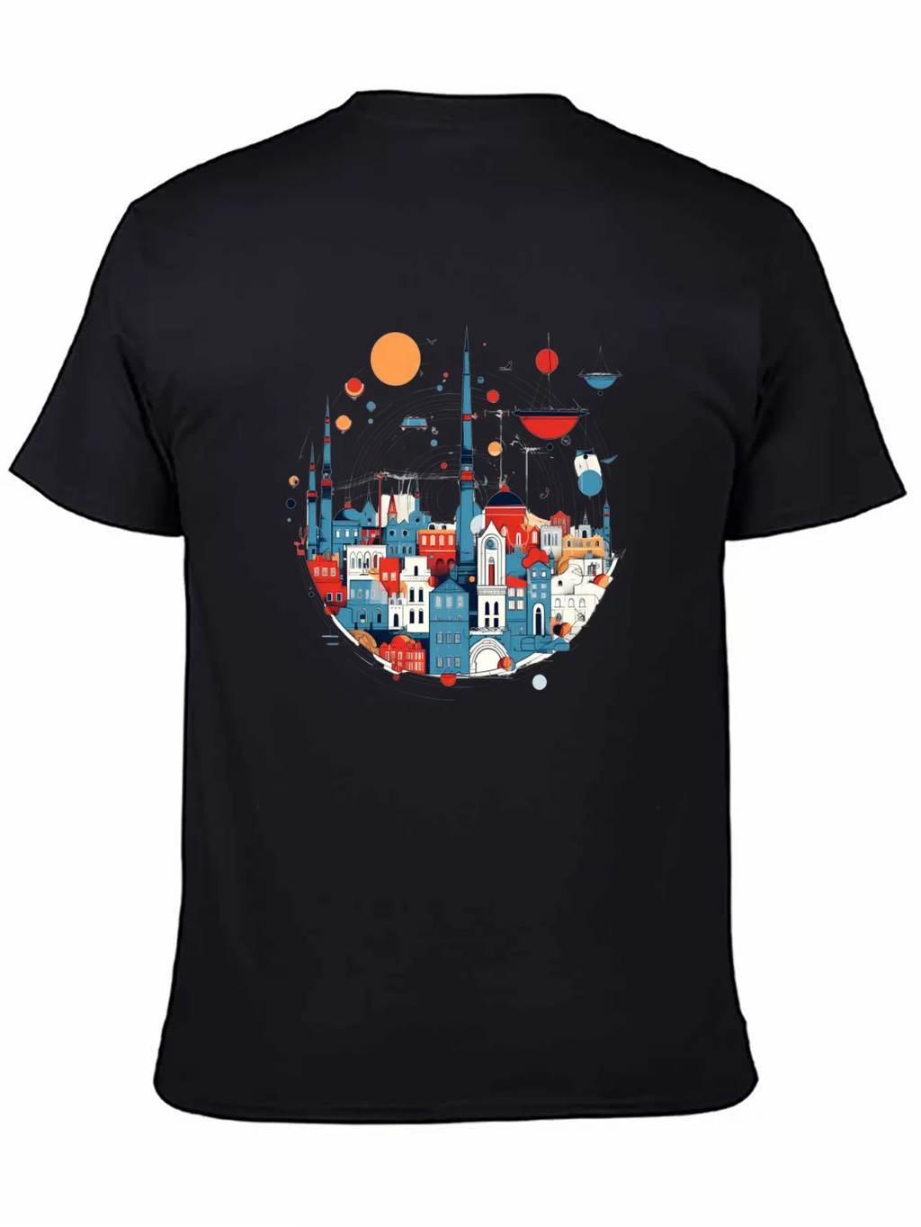 Abstract City Classic Cotton Tee – Unisex Comfort For Any Season
