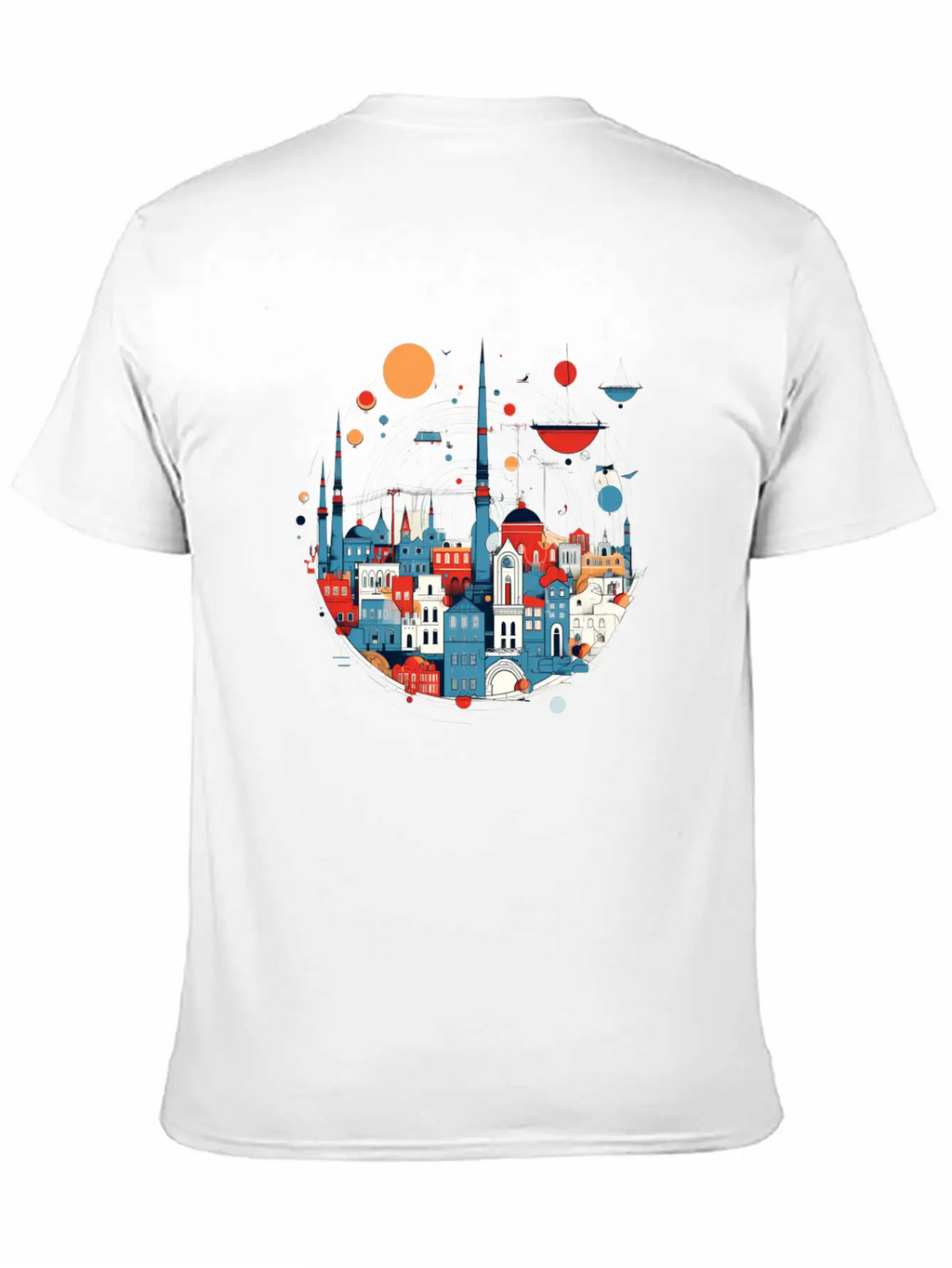 Abstract City Classic Cotton Tee – Unisex Comfort For Any Season