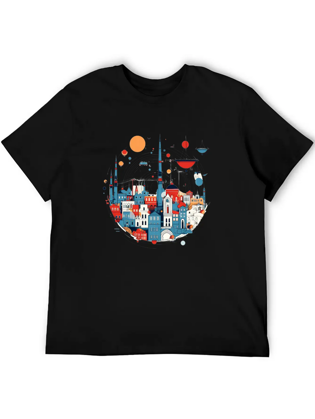 Abstract City Classic Cotton Tee – Unisex Comfort For Any Season