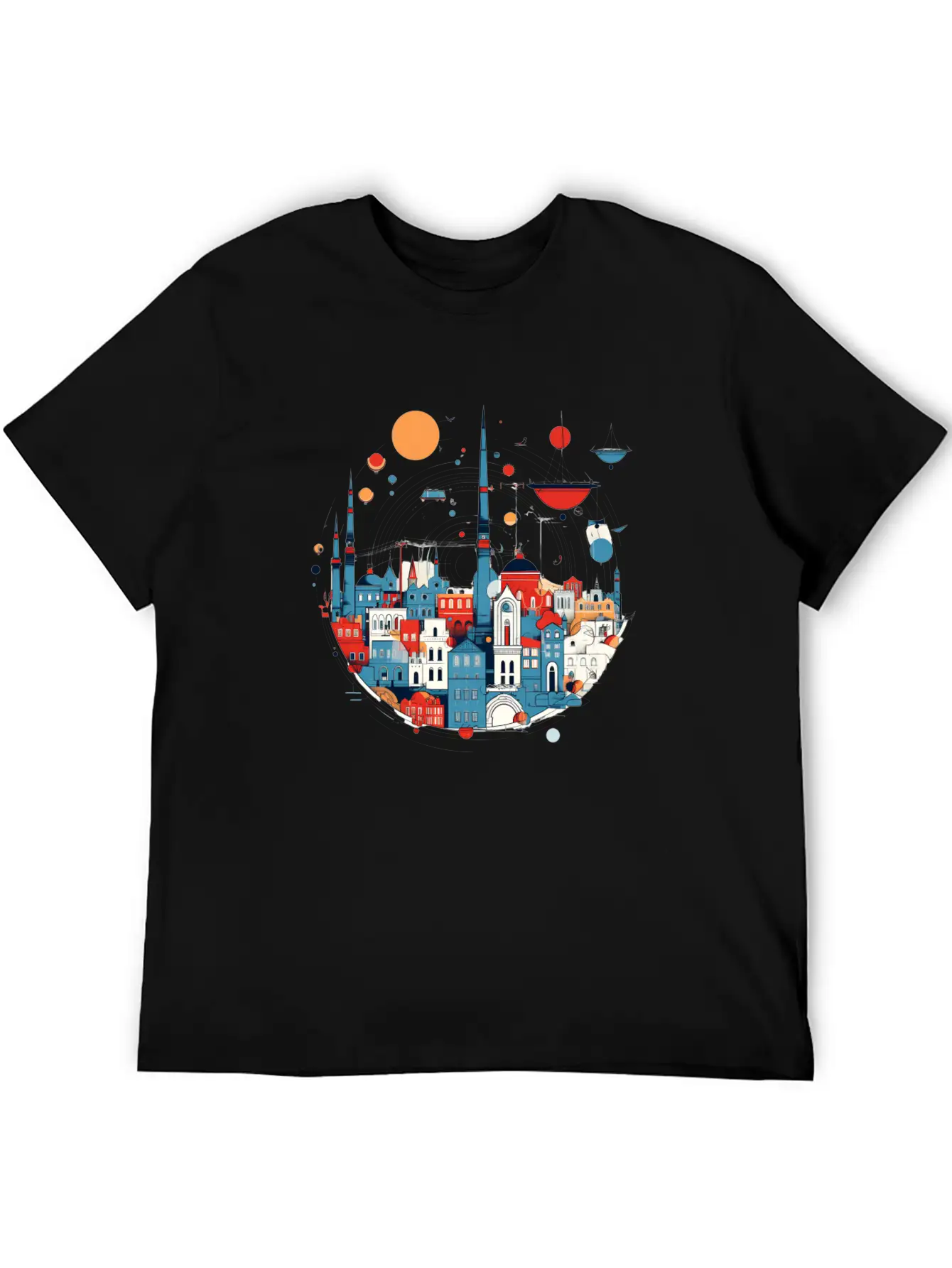 Abstract City Classic Cotton Tee – Unisex Comfort For Any Season