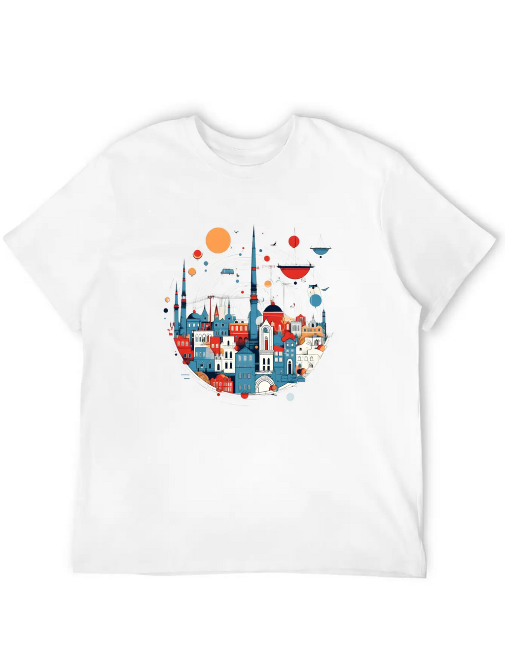 Abstract City Classic Cotton Tee – Unisex Comfort For Any Season