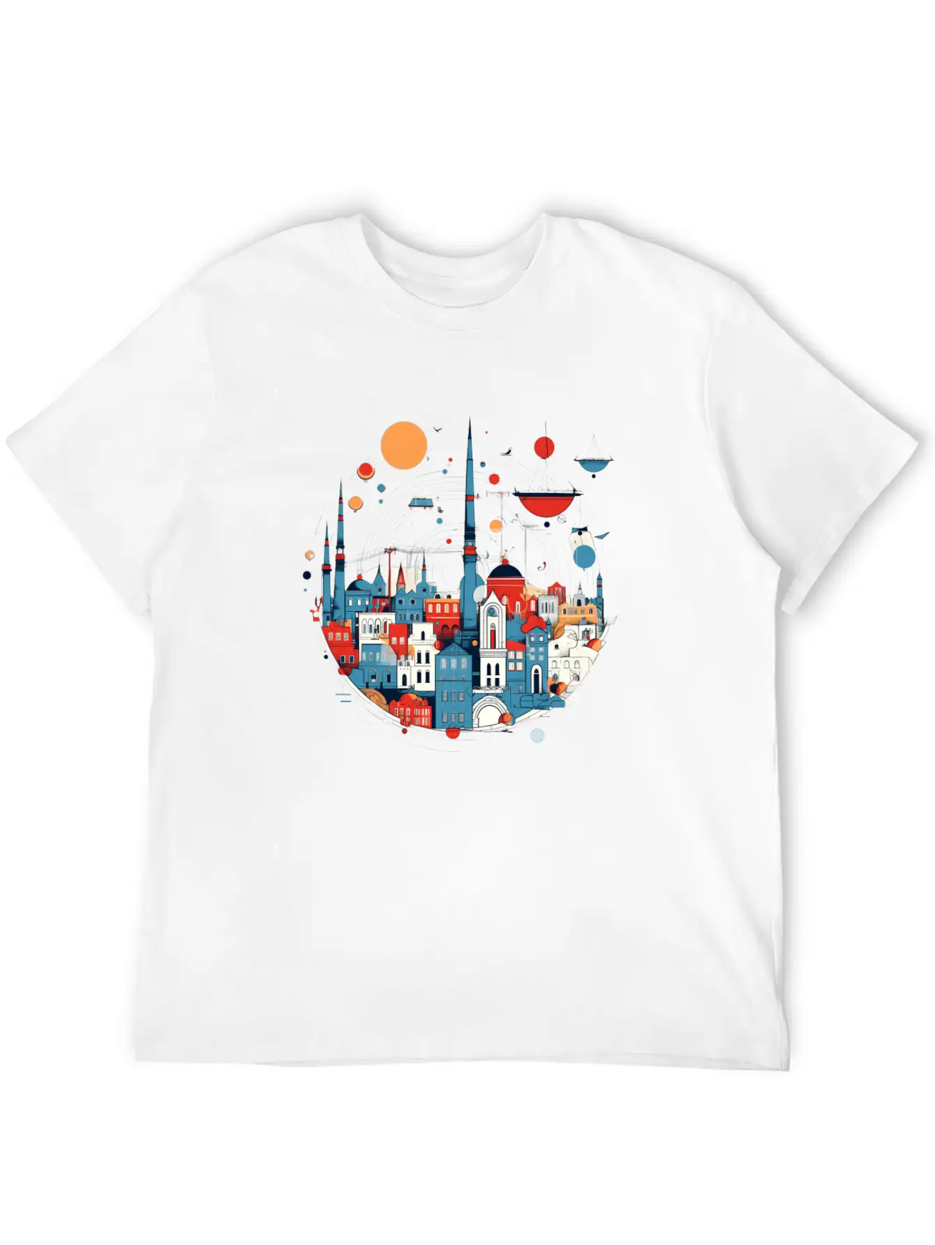 Abstract City Classic Cotton Tee – Unisex Comfort For Any Season