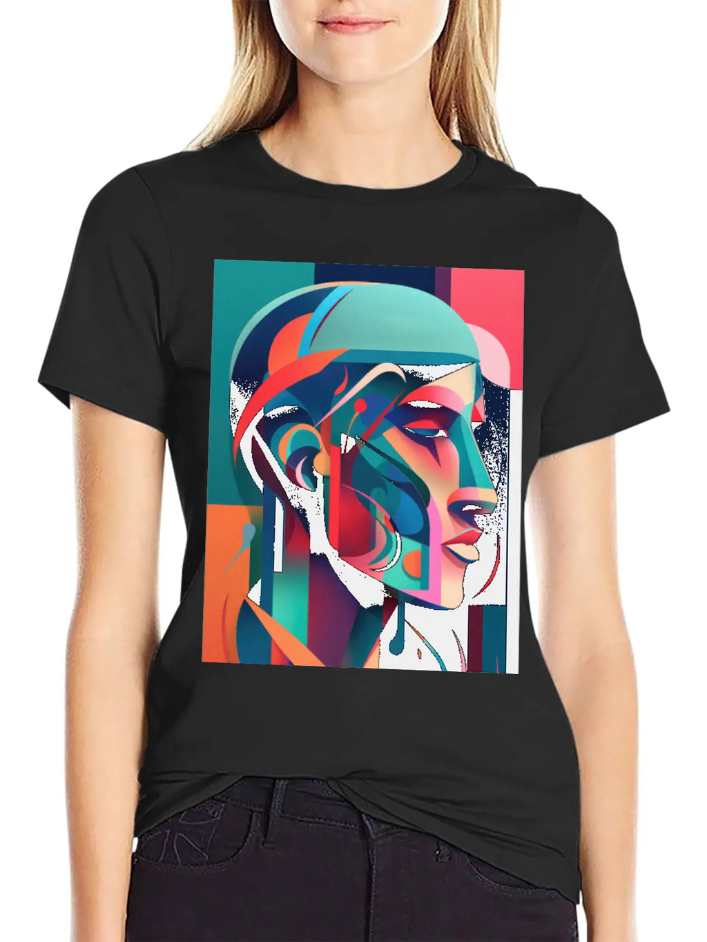 Abstract Face Art - Powerful And Impactful Unisex Casual T-Shirt – Clean Design For Daily Comfort