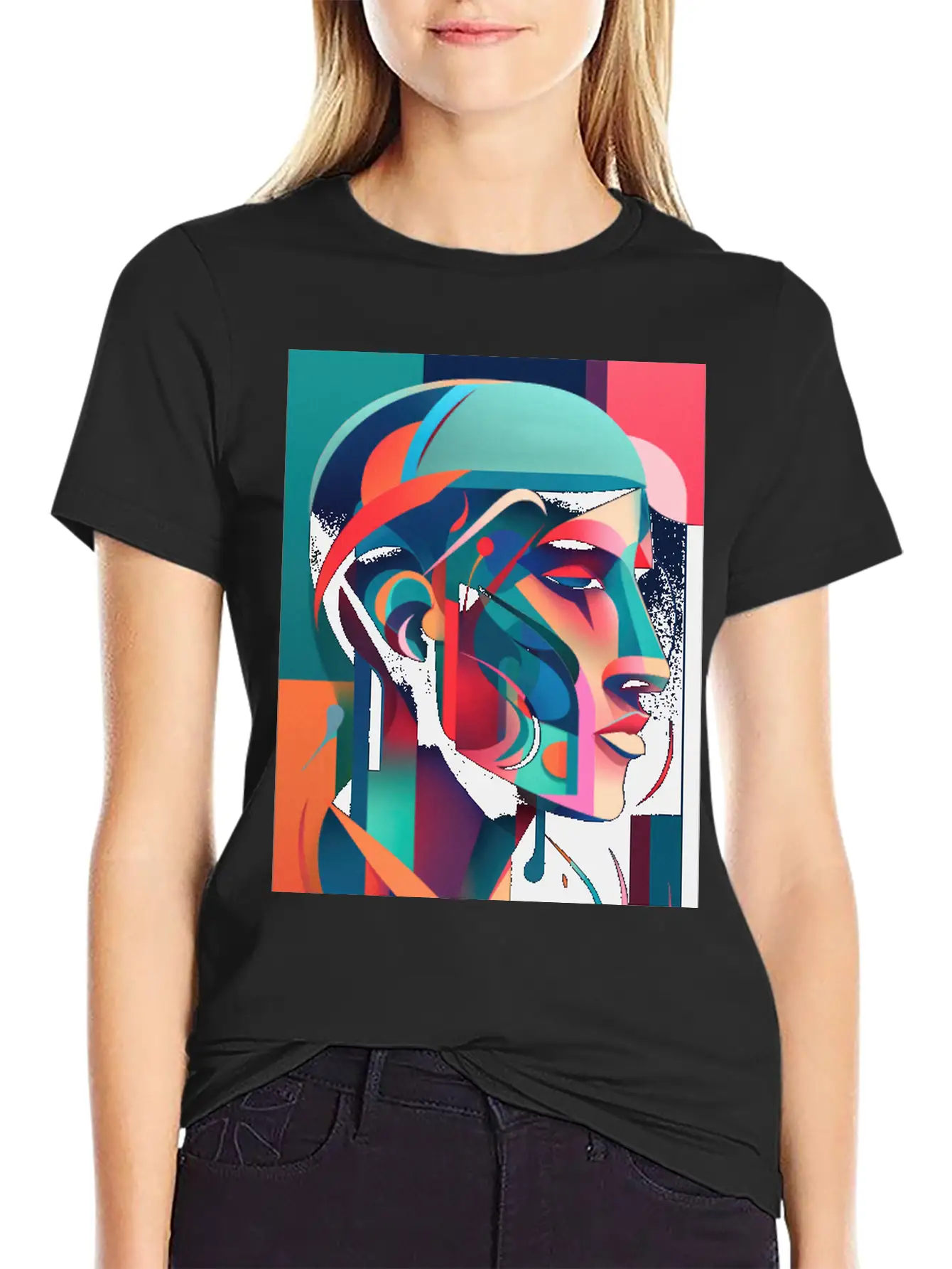 Abstract Face Art - Powerful And Impactful Unisex Casual T-Shirt – Clean Design For Daily Comfort