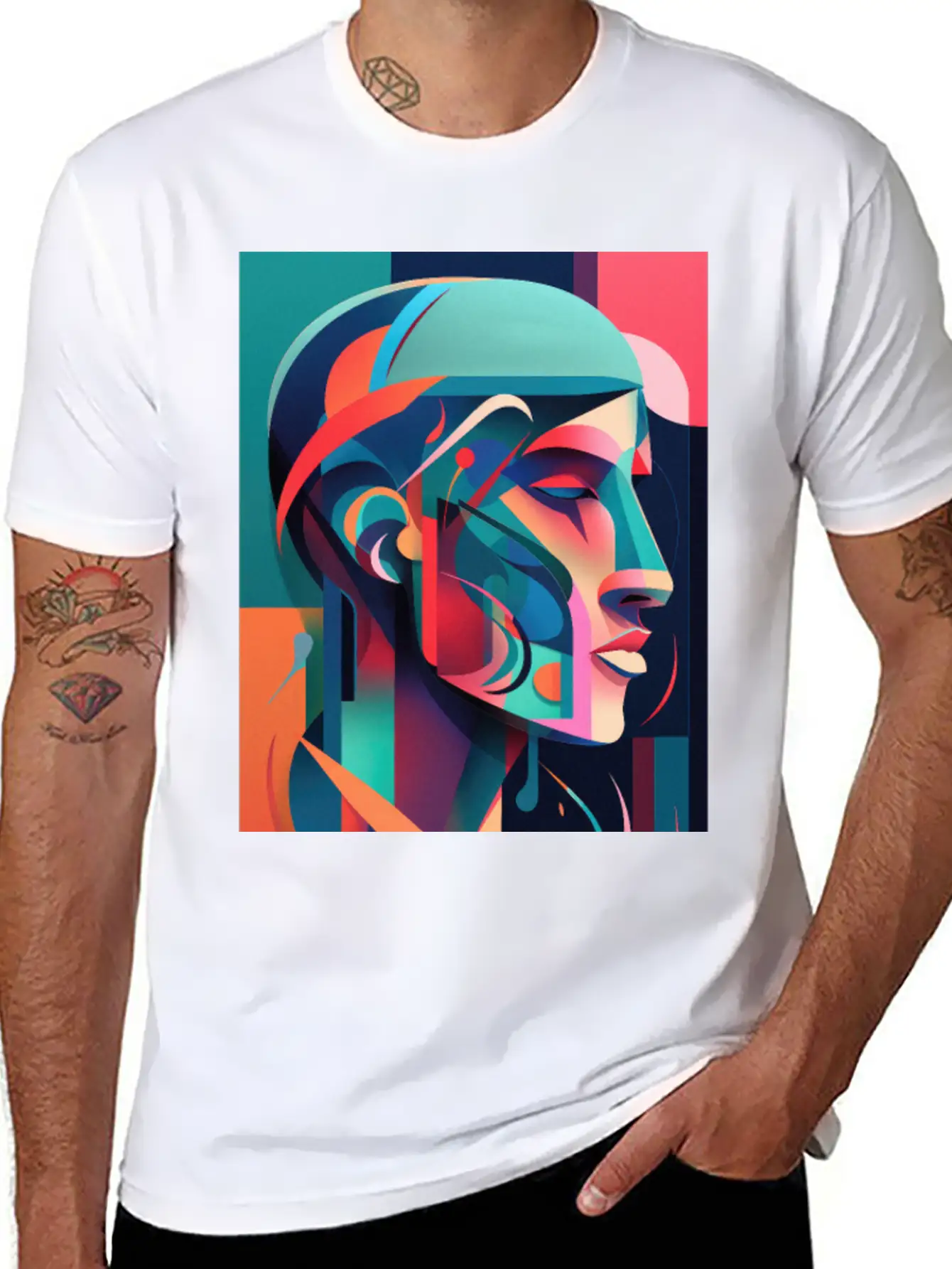 Abstract Face Art - Powerful And Impactful Unisex Casual T-Shirt – Clean Design For Daily Comfort