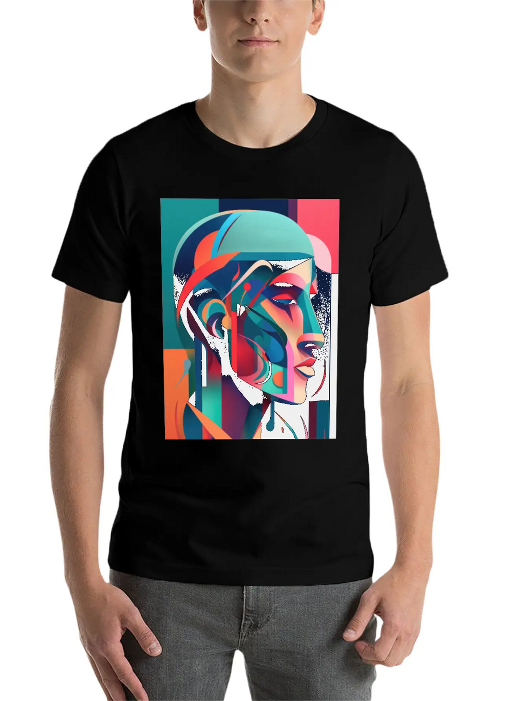 Abstract Face Art - Powerful And Impactful Unisex Casual T-Shirt – Clean Design For Daily Comfort