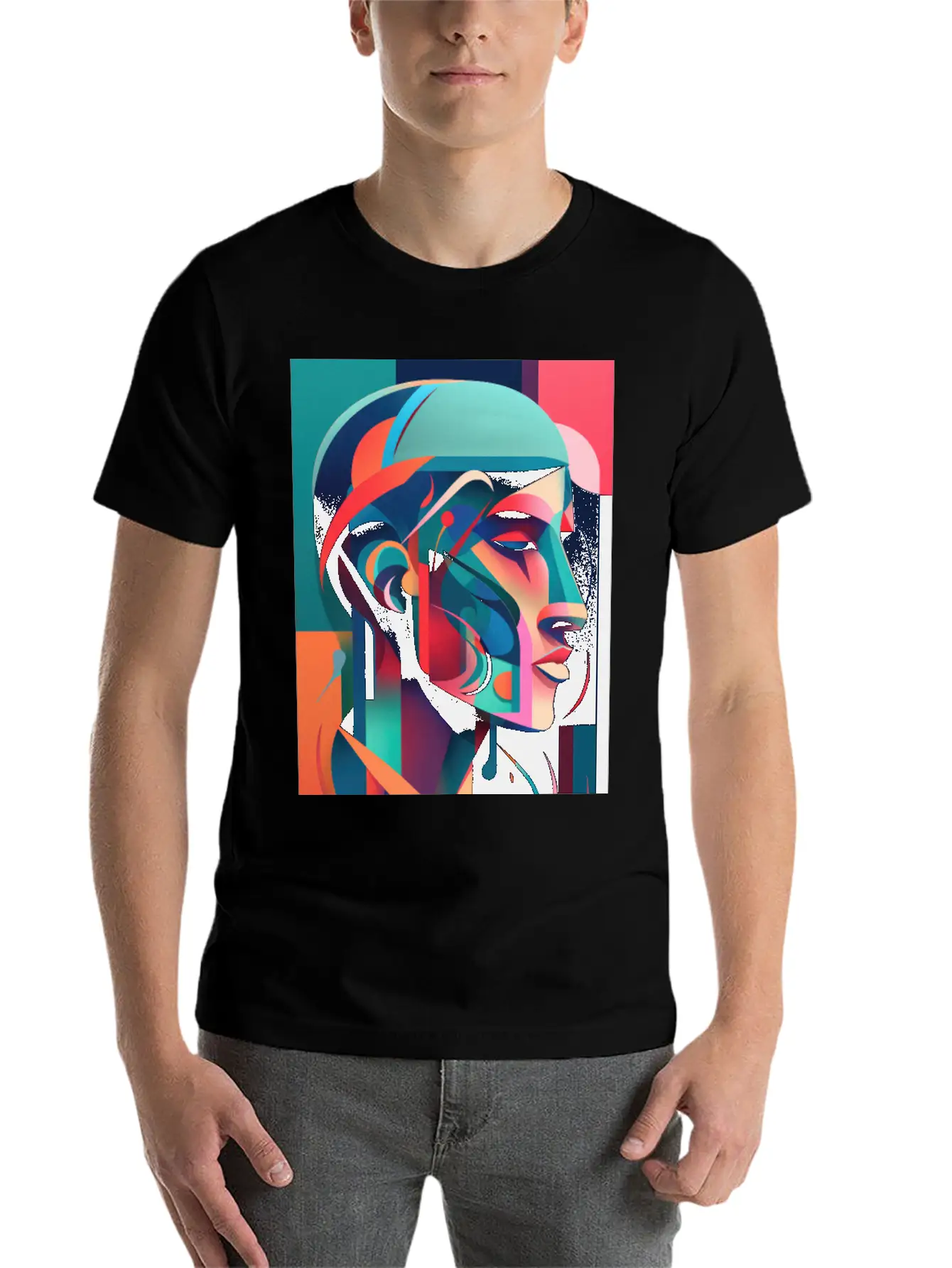Abstract Face Art - Powerful And Impactful Unisex Casual T-Shirt – Clean Design For Daily Comfort