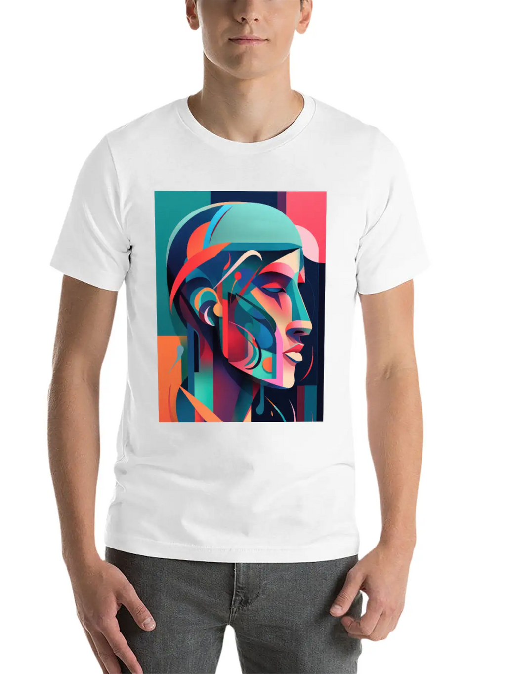 Abstract Face Art - Powerful And Impactful Unisex Casual T-Shirt – Clean Design For Daily Comfort