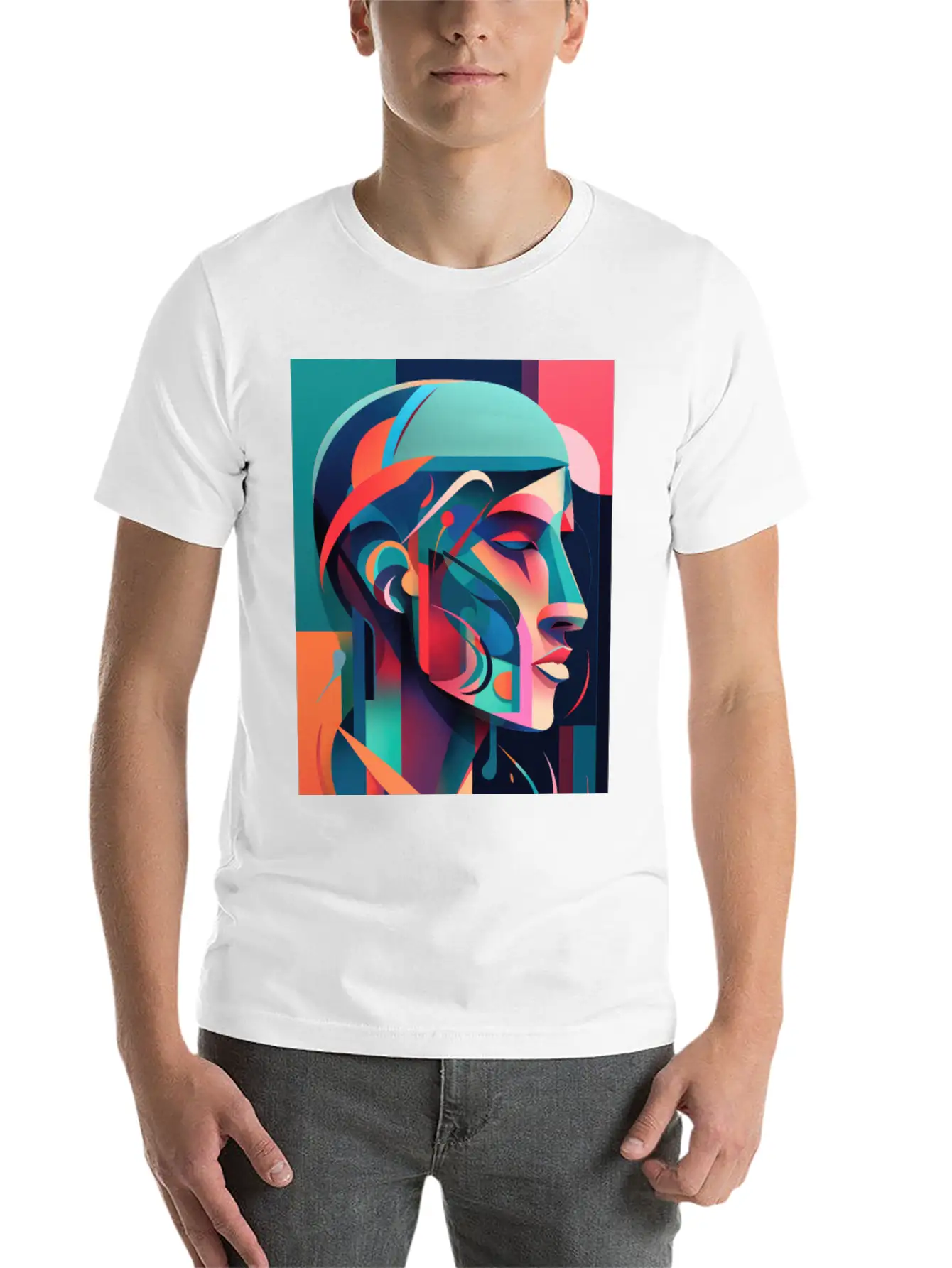 Abstract Face Art - Powerful And Impactful Unisex Casual T-Shirt – Clean Design For Daily Comfort