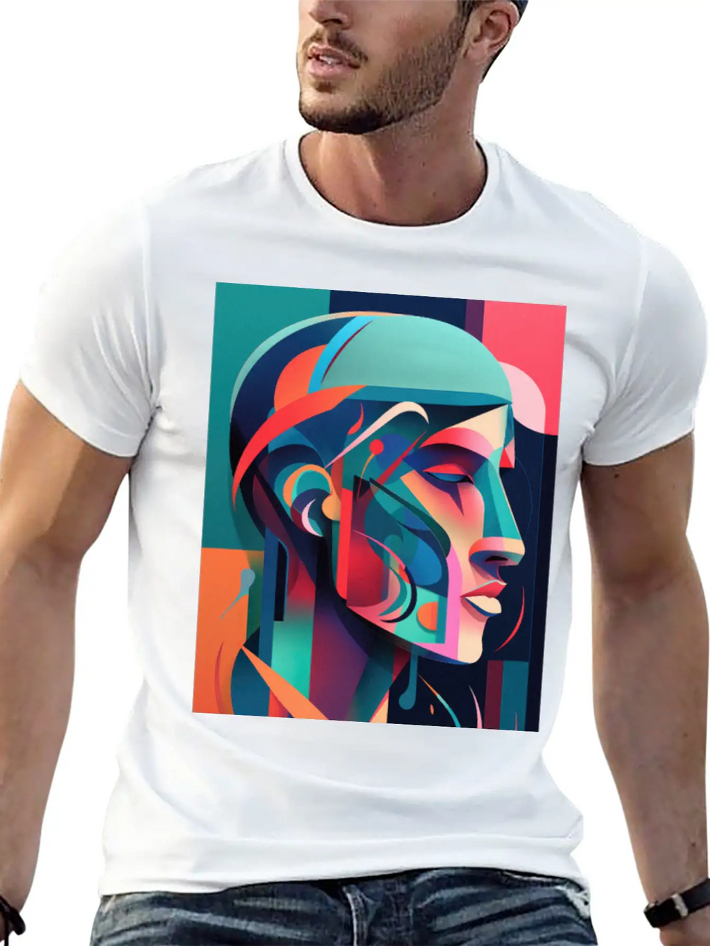 Abstract Face Art - Powerful And Impactful Unisex Casual T-Shirt – Clean Design For Daily Comfort