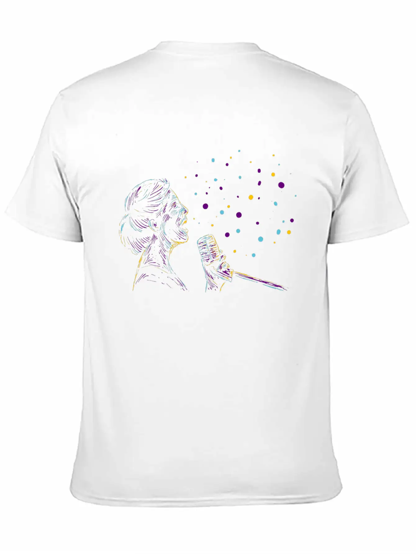 Abstract Female Singer Music Poster Painting Classic Crew Neck Graphic Tee – Everyday Minimal Look