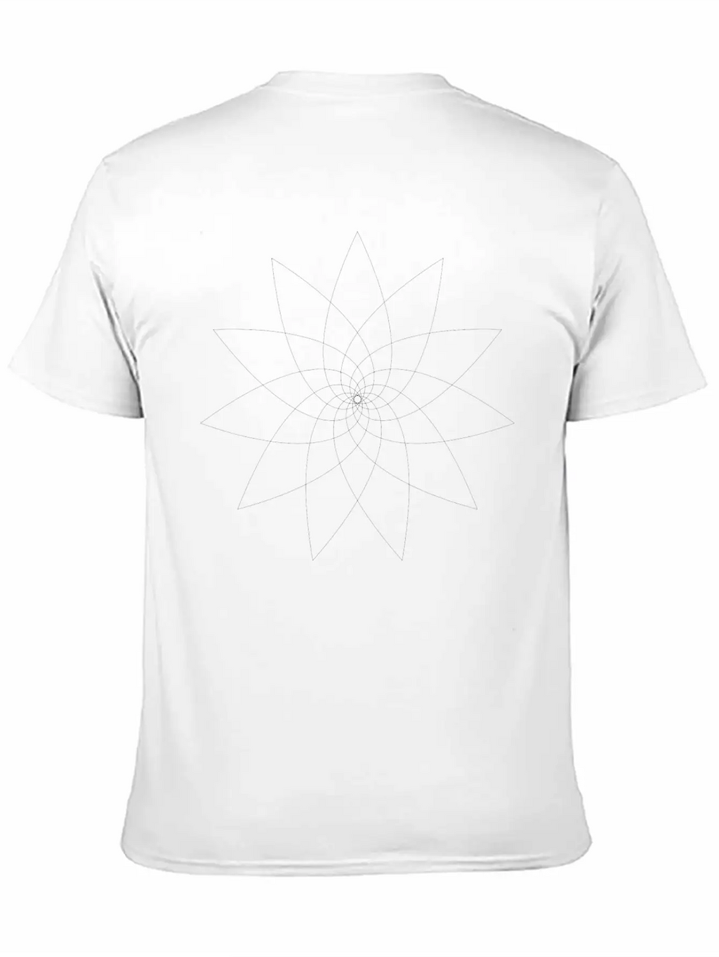 Abstract Flower Line Art Classic Crew Neck Graphic Tee – Everyday Minimal Look