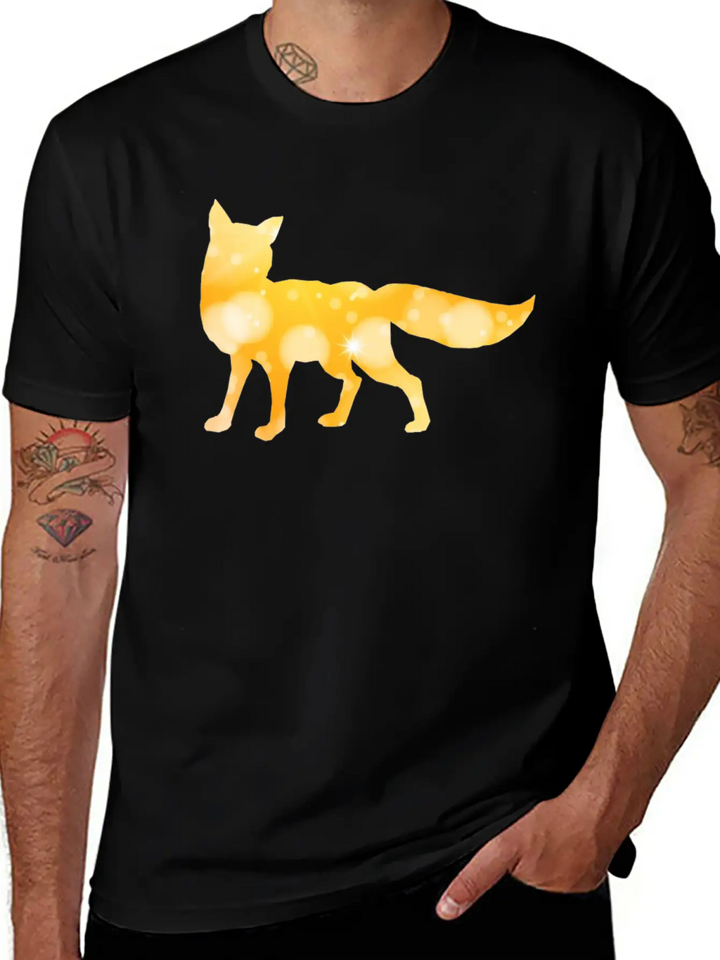 Abstract Fox Breathable Soft Cotton T-Shirt – Timeless Casual Look