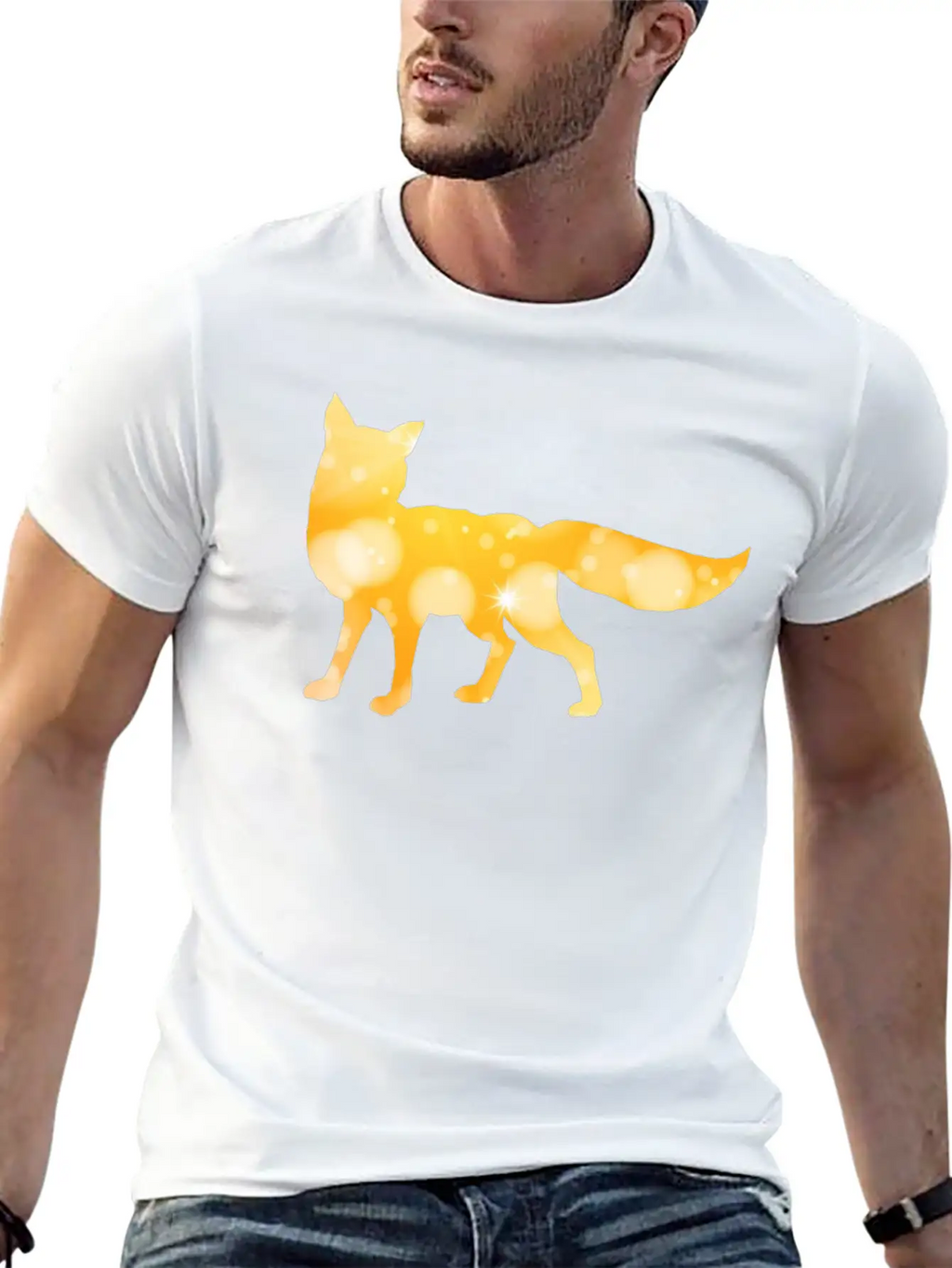 Abstract Fox Breathable Soft Cotton T-Shirt – Timeless Casual Look