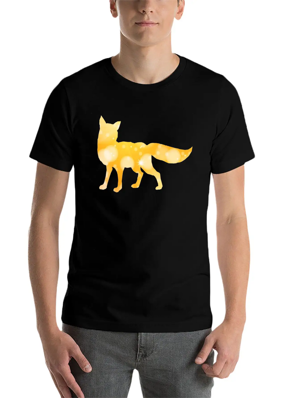 Abstract Fox Breathable Soft Cotton T-Shirt – Timeless Casual Look