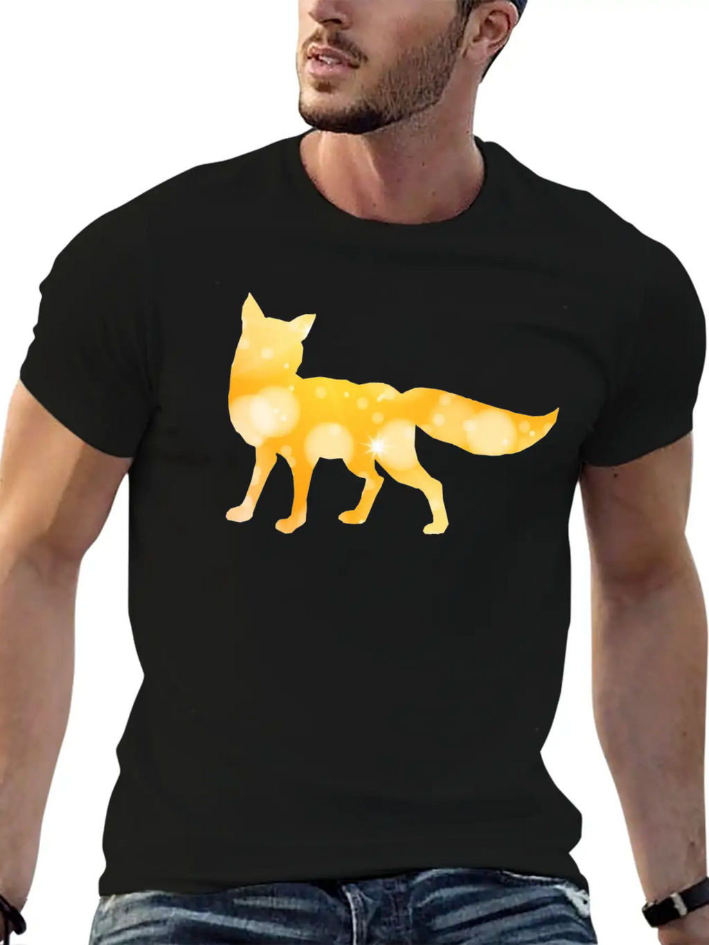 Abstract Fox Breathable Soft Cotton T-Shirt – Timeless Casual Look