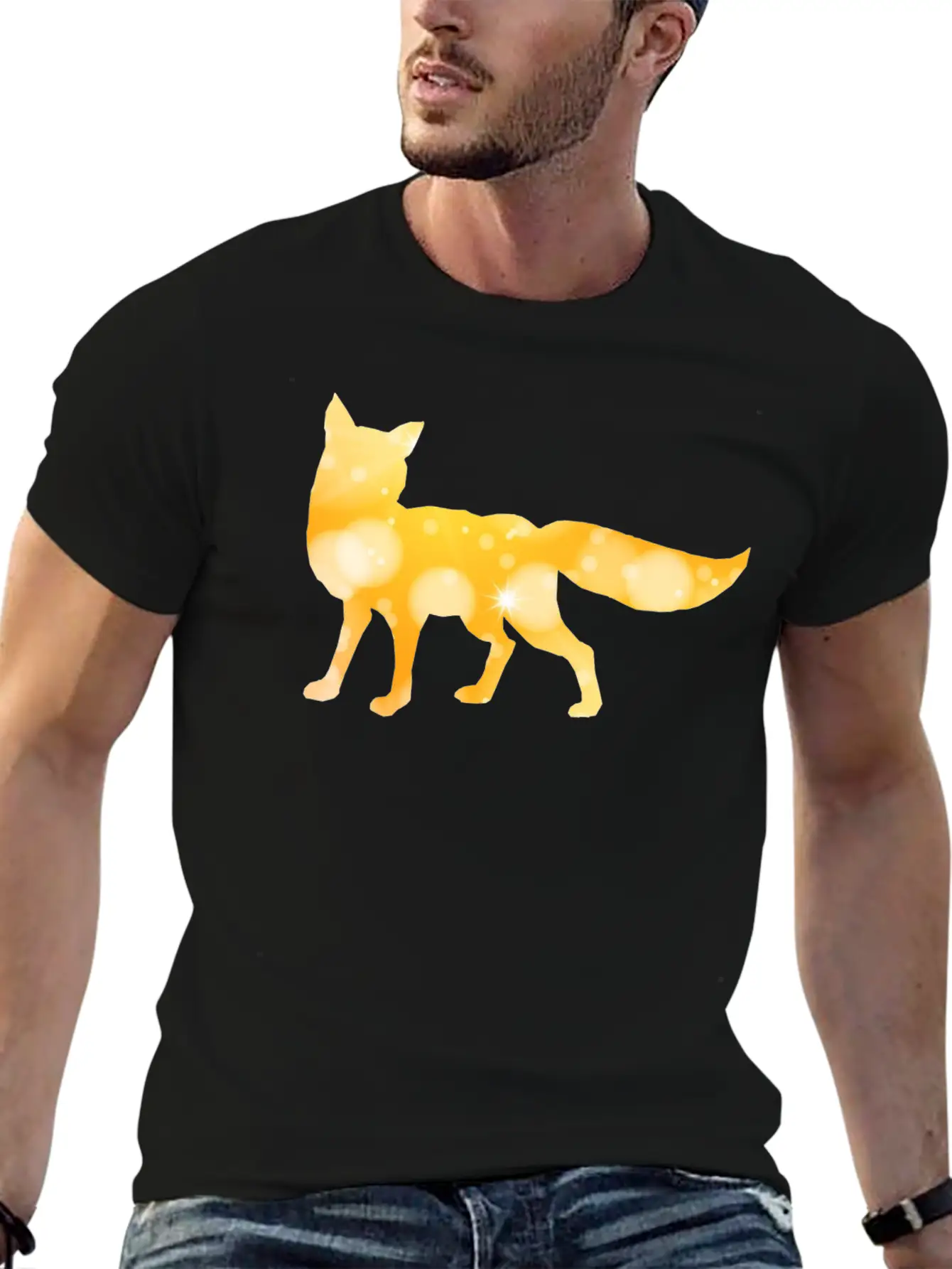 Abstract Fox Breathable Soft Cotton T-Shirt – Timeless Casual Look