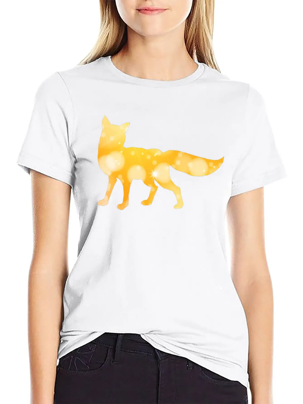 Abstract Fox Breathable Soft Cotton T-Shirt – Timeless Casual Look