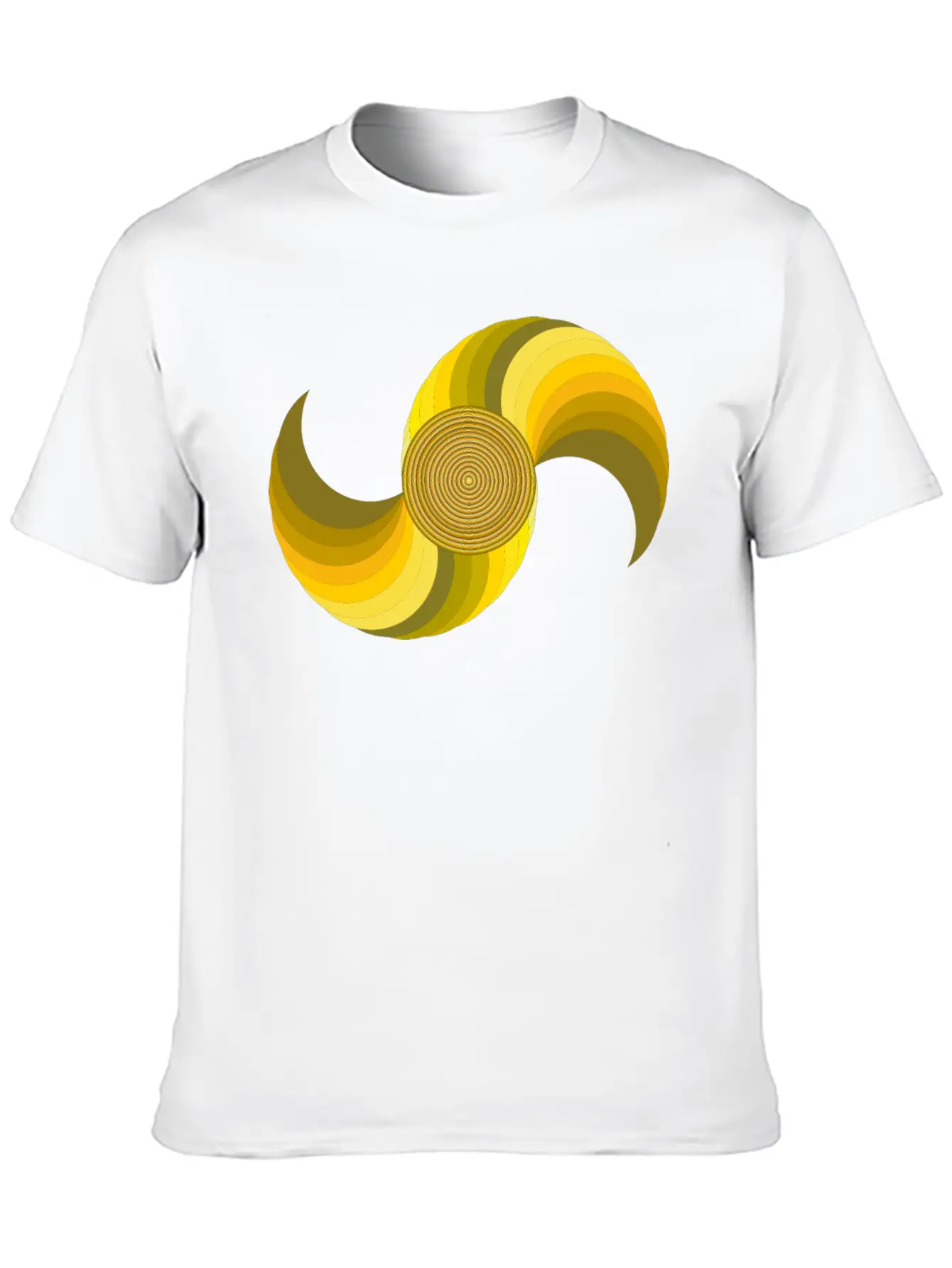 Abstract Gradient Classic Crew Neck Graphic Tee – Everyday Minimal Look