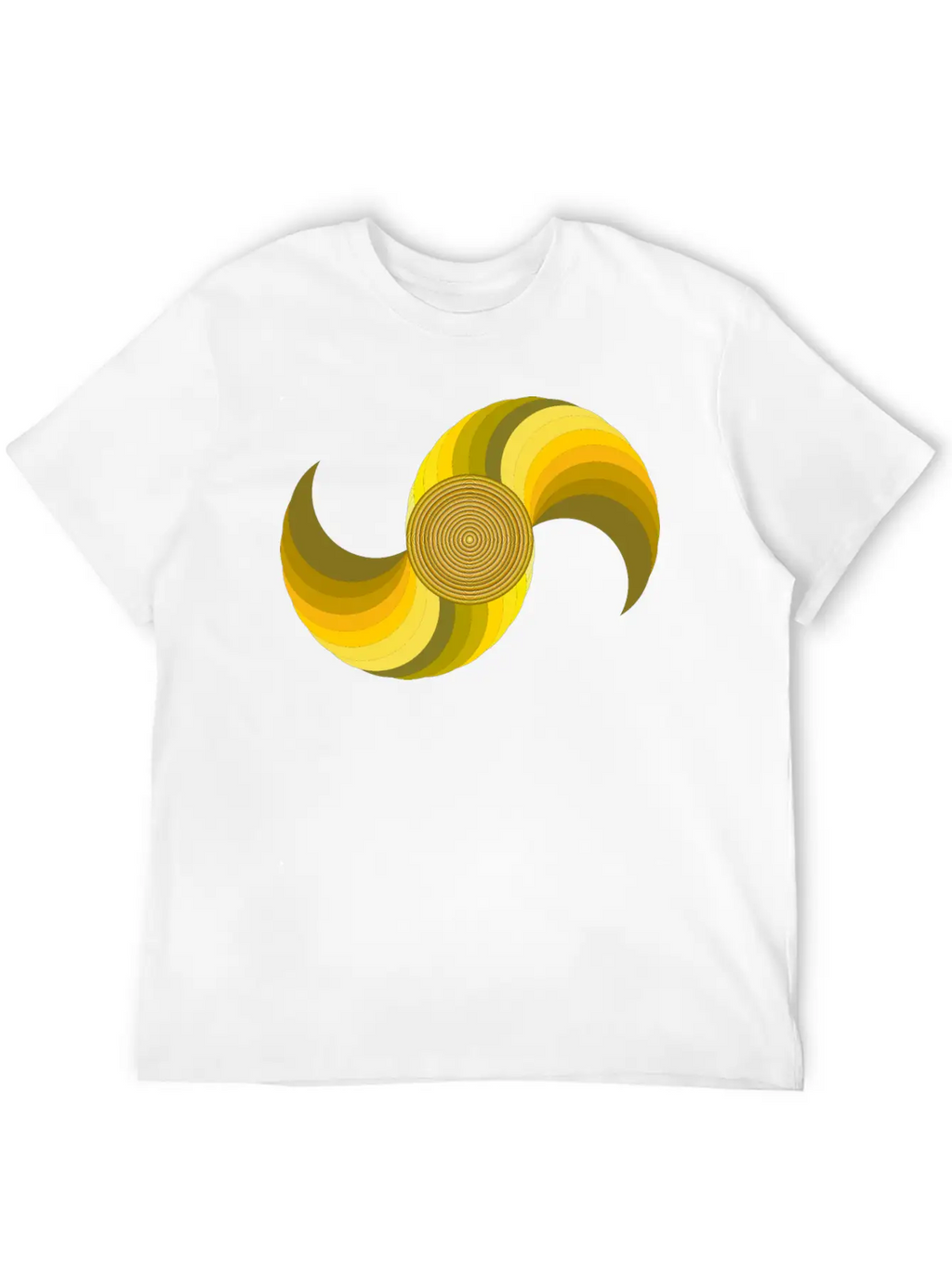 Abstract Gradient Classic Crew Neck Graphic Tee – Everyday Minimal Look