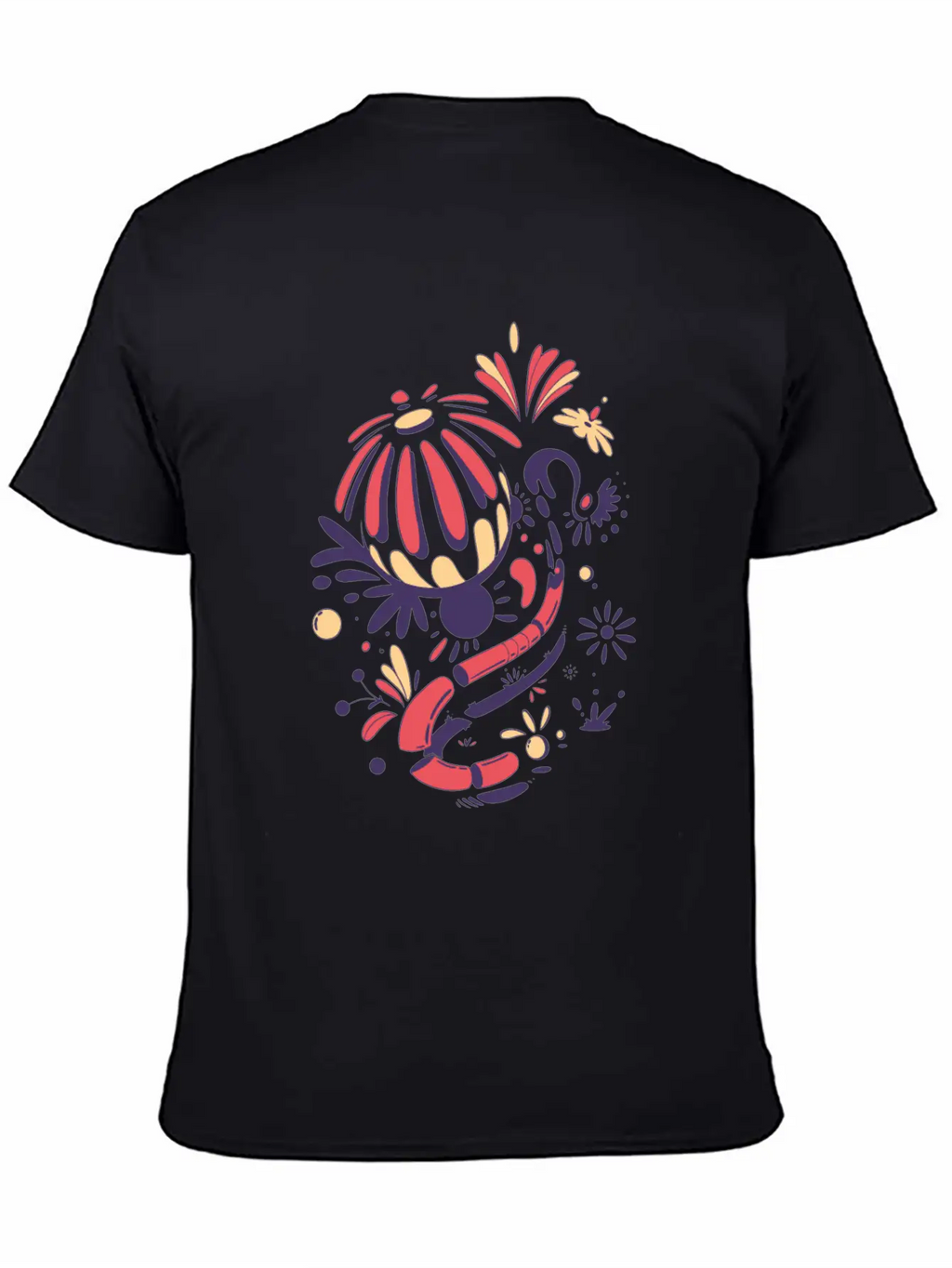 Abstract Lilies Classic Fit Graphic Tee For Daily Comfort – Unisex Cotton Shirt