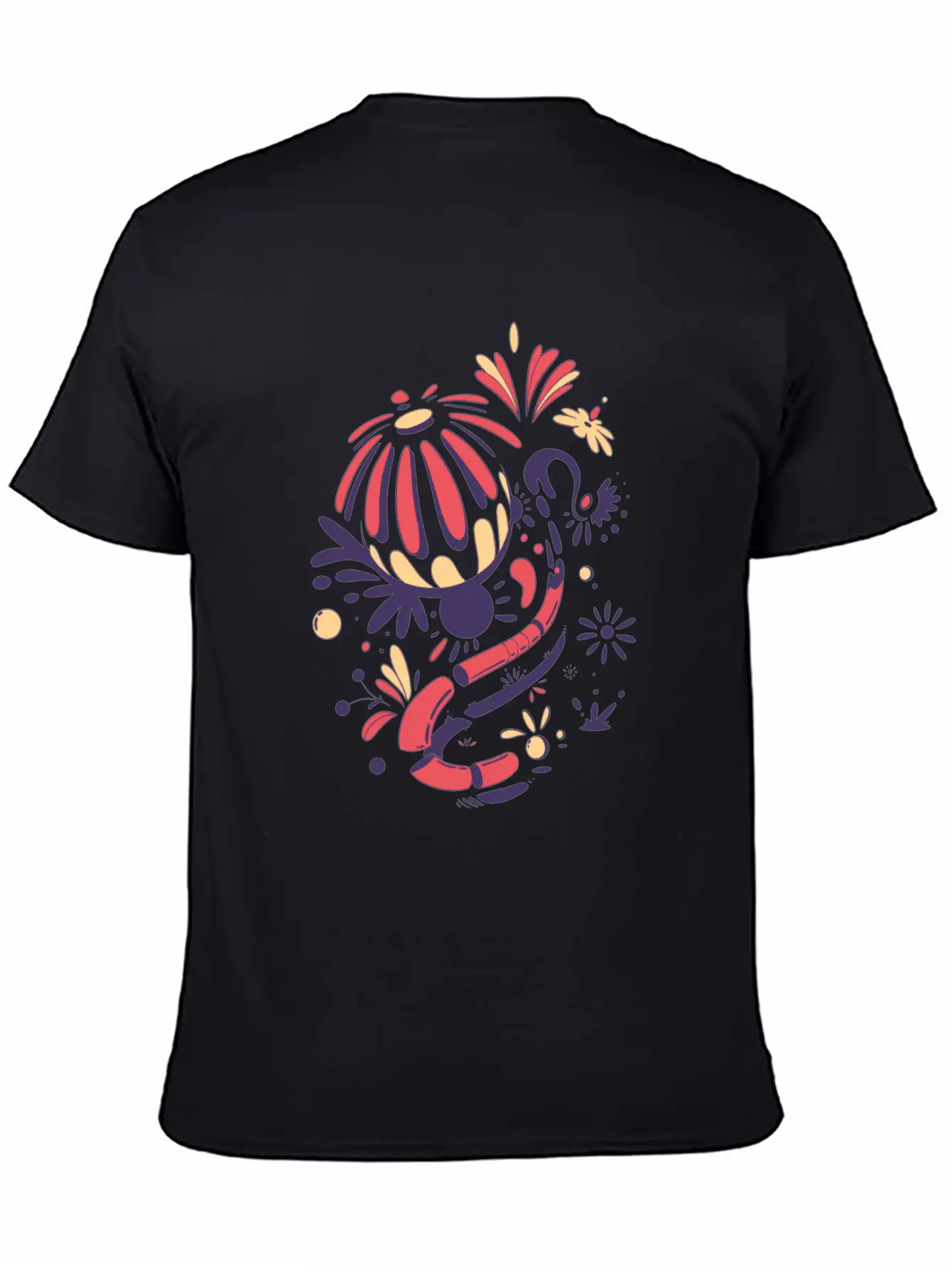Abstract Lilies Classic Fit Graphic Tee For Daily Comfort – Unisex Cotton Shirt