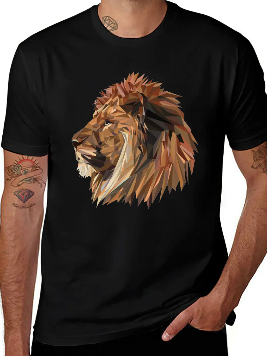 Abstract Lion Classic Fit Graphic Tee For Daily Comfort – Unisex Cotton Shirt
