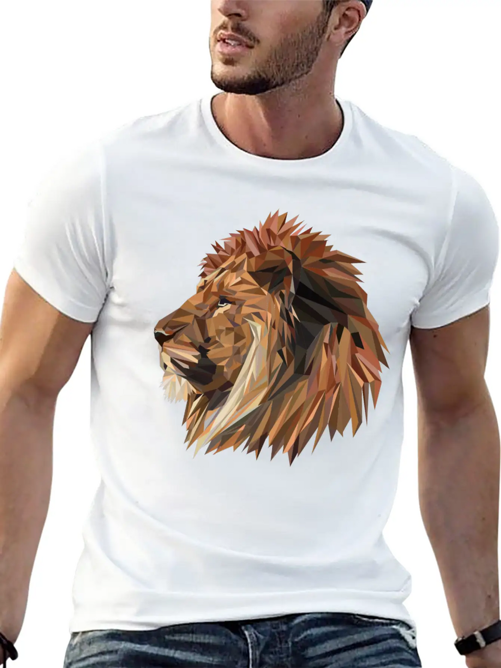 Abstract Lion Classic Fit Graphic Tee For Daily Comfort – Unisex Cotton Shirt
