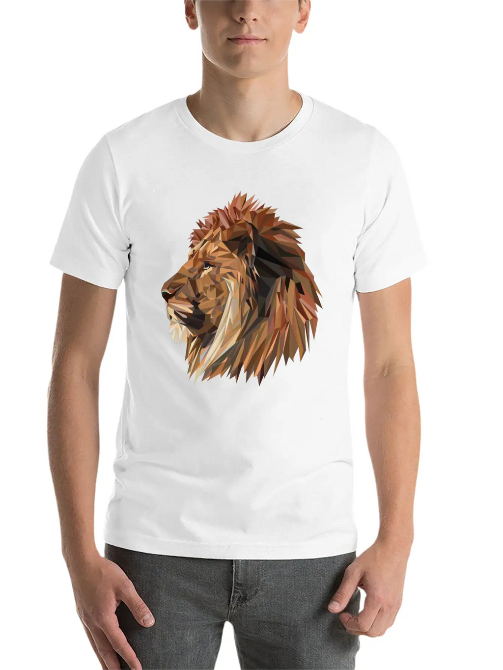 Abstract Lion Classic Fit Graphic Tee For Daily Comfort – Unisex Cotton Shirt