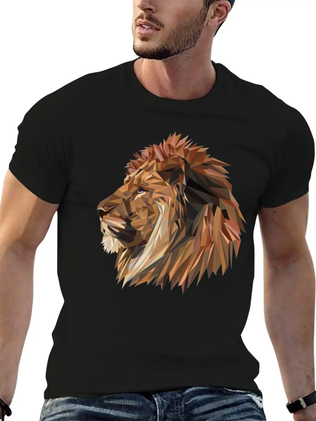 Abstract Lion Classic Fit Graphic Tee For Daily Comfort – Unisex Cotton Shirt