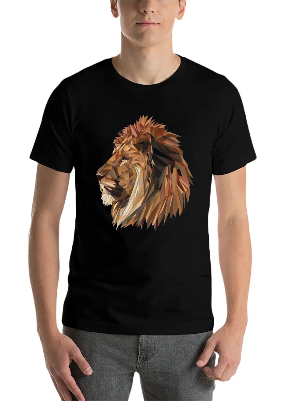 Abstract Lion Classic Fit Graphic Tee For Daily Comfort – Unisex Cotton Shirt