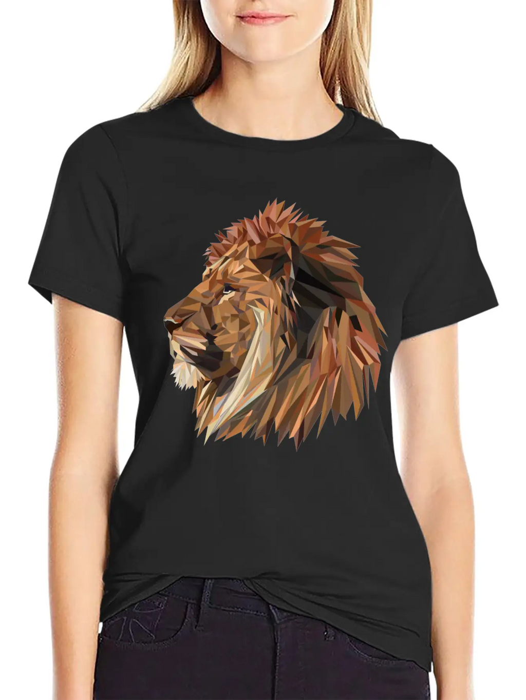 Abstract Lion Classic Fit Graphic Tee For Daily Comfort – Unisex Cotton Shirt