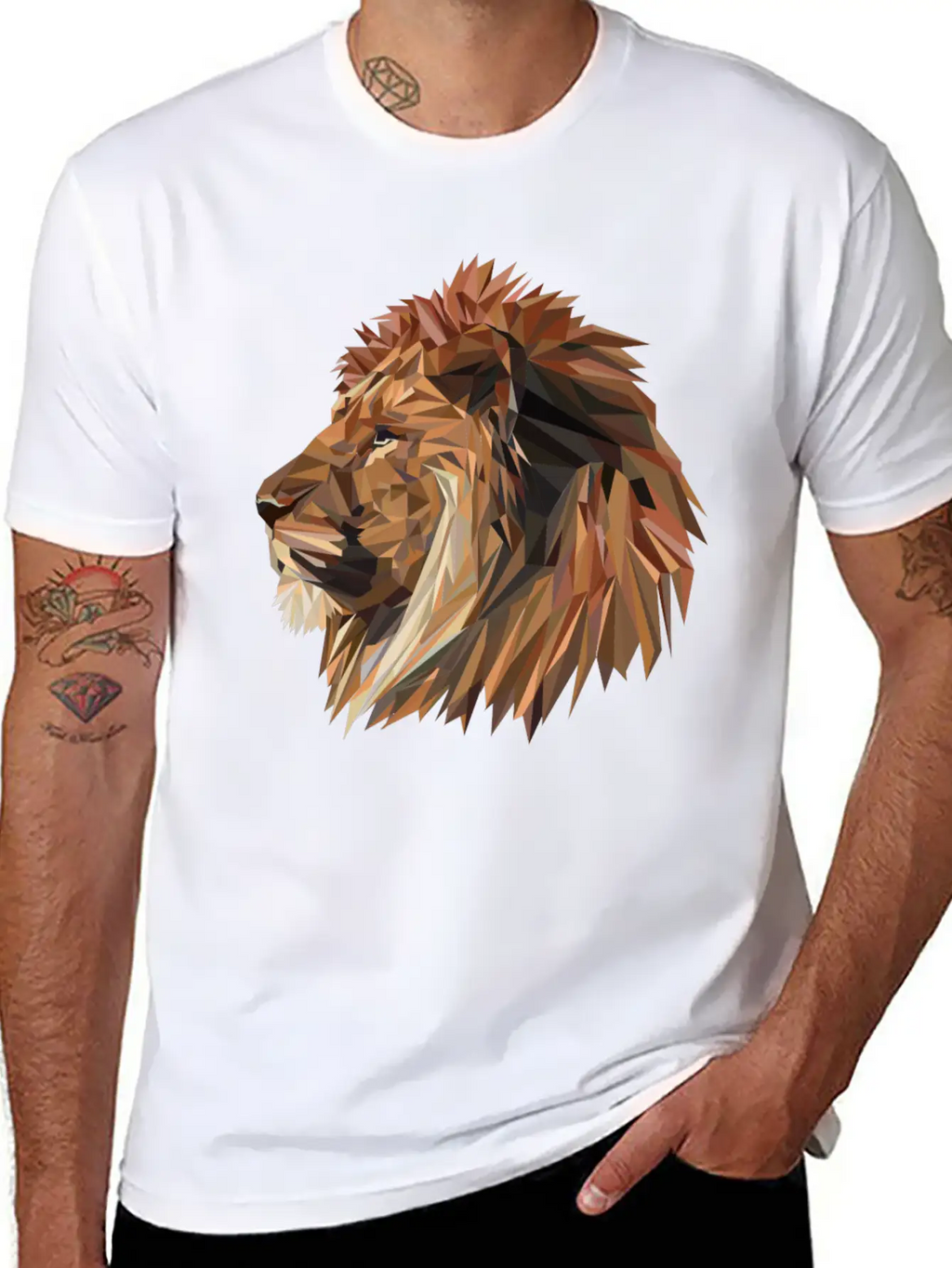 Abstract Lion Classic Fit Graphic Tee For Daily Comfort – Unisex Cotton Shirt