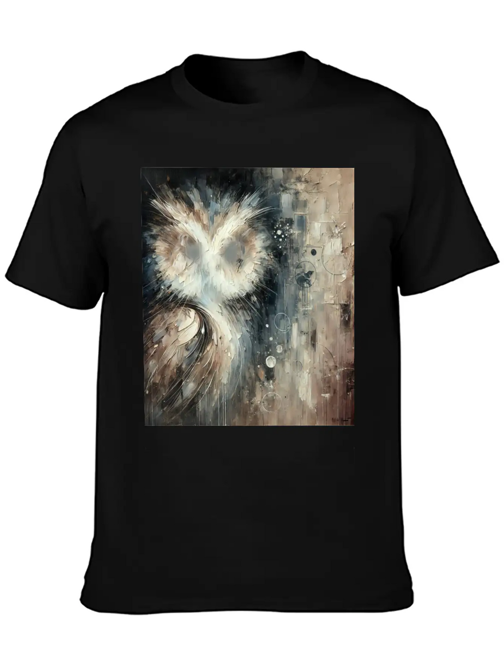 Abstract Owl Unisex Casual T-Shirt – Clean Design For Daily Comfort