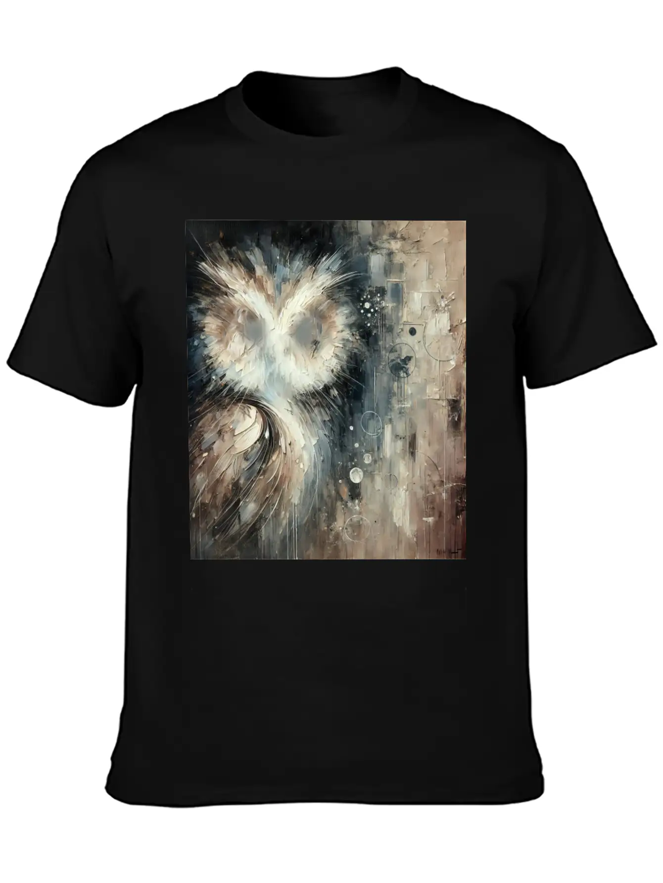 Abstract Owl Unisex Casual T-Shirt – Clean Design For Daily Comfort