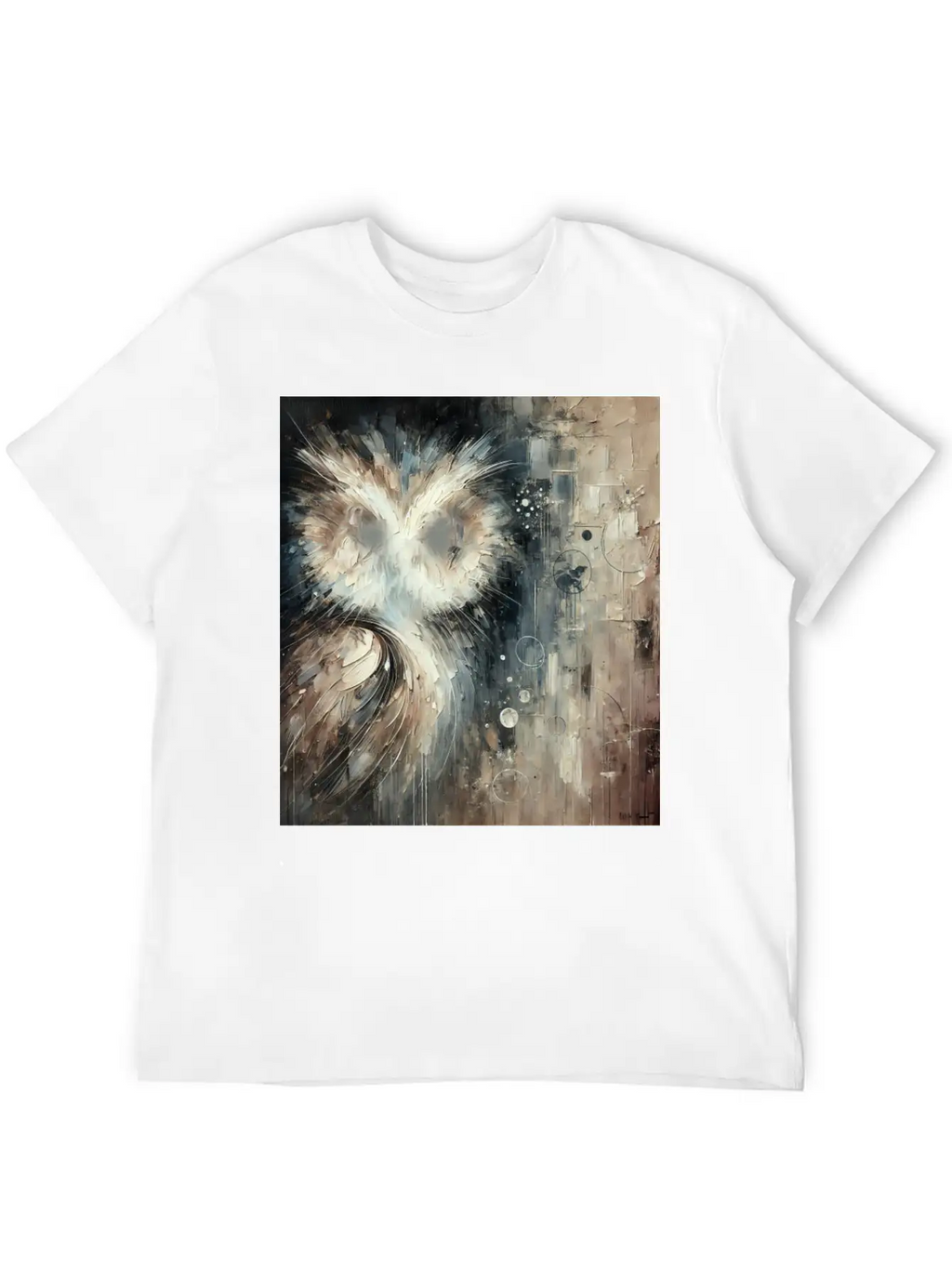 Abstract Owl Unisex Casual T-Shirt – Clean Design For Daily Comfort