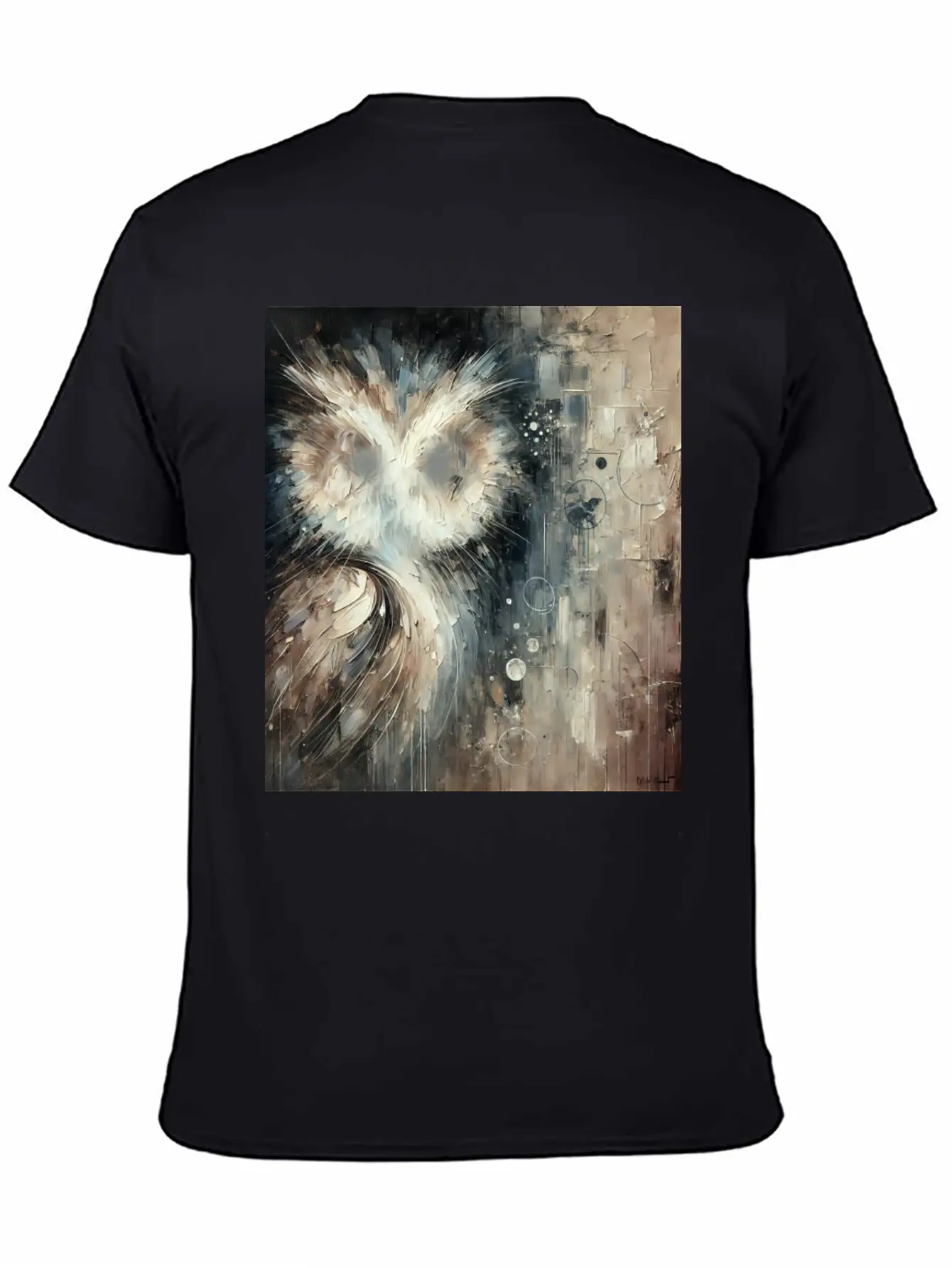 Abstract Owl Unisex Casual T-Shirt – Clean Design For Daily Comfort