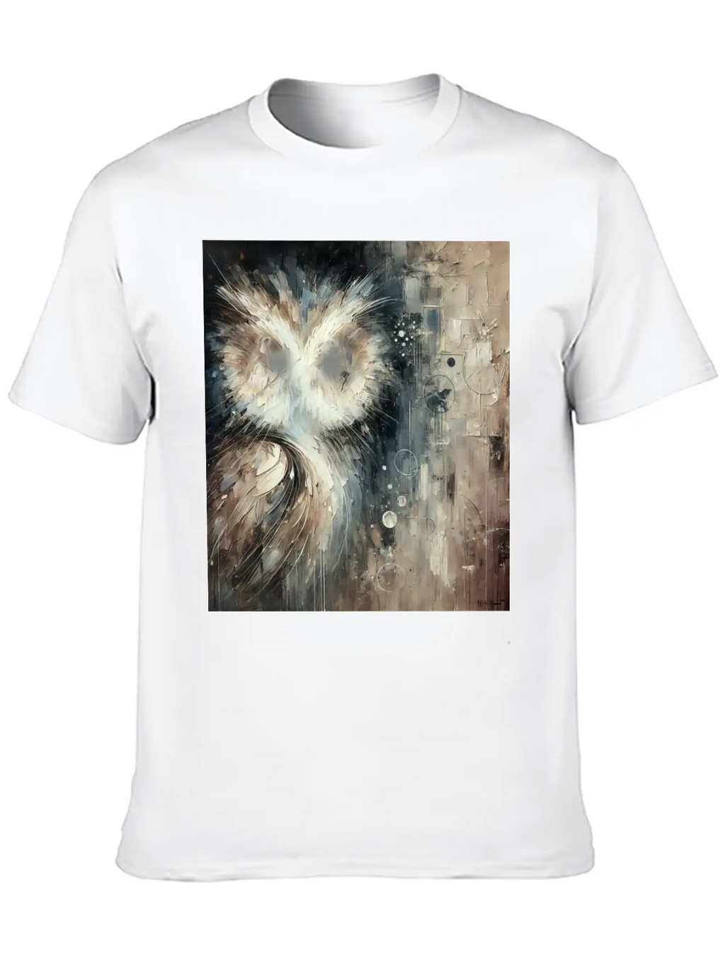 Abstract Owl Unisex Casual T-Shirt – Clean Design For Daily Comfort