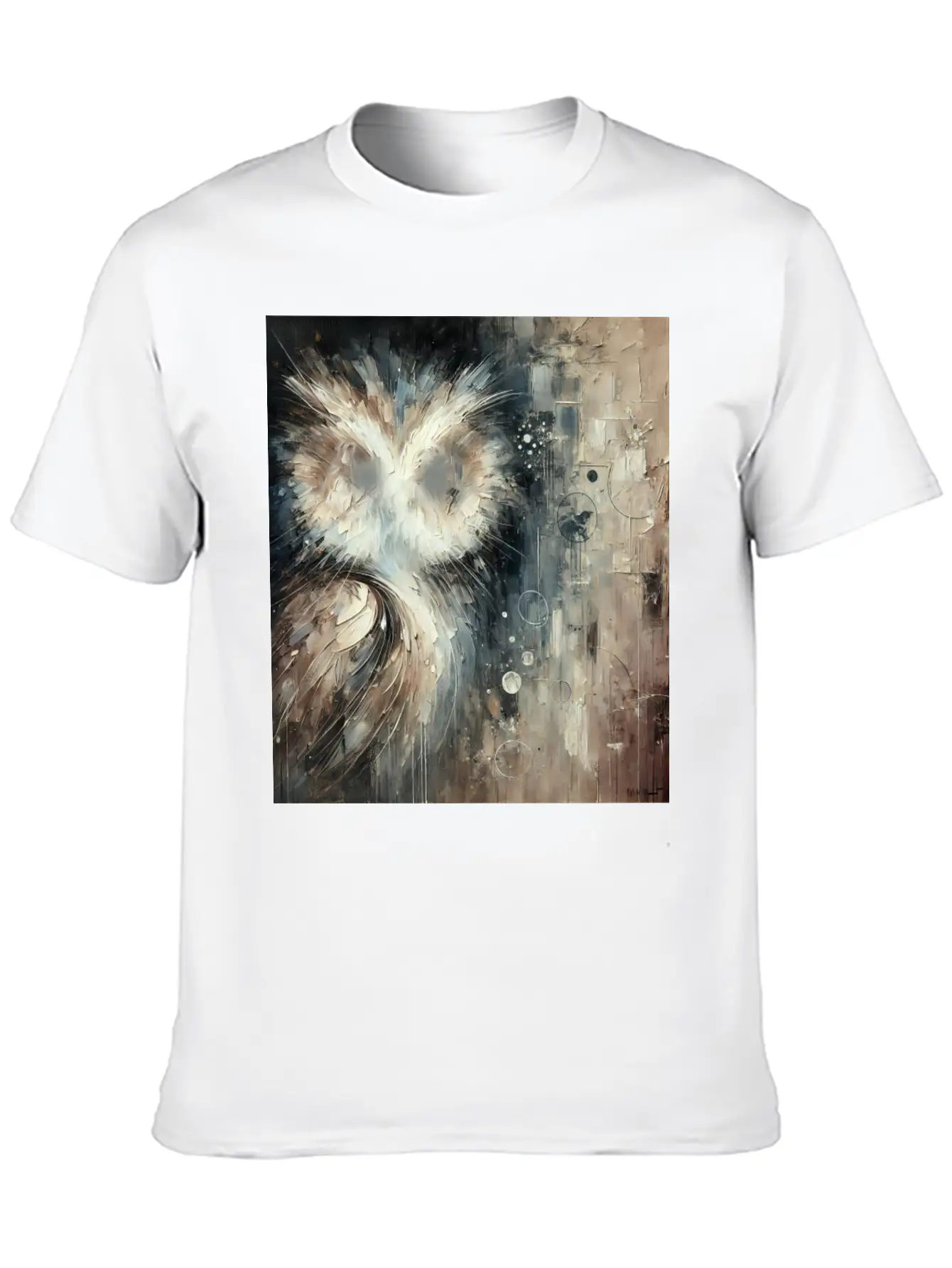 Abstract Owl Unisex Casual T-Shirt – Clean Design For Daily Comfort