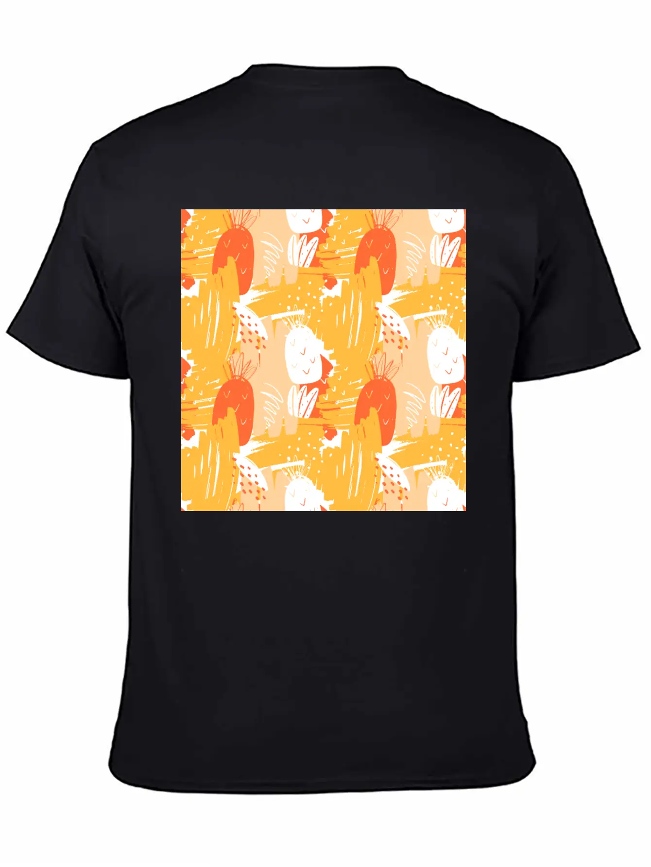 Abstract Pineapples Exotic Pattern Basic Graphic T-Shirt – Daily Comfort In Soft Cotton
