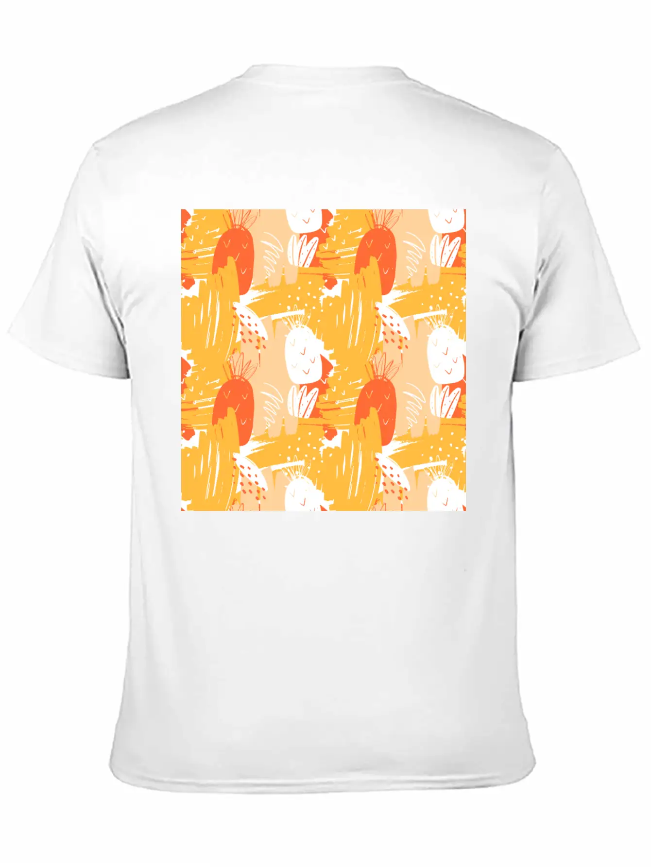 Abstract Pineapples Exotic Pattern Basic Graphic T-Shirt – Daily Comfort In Soft Cotton